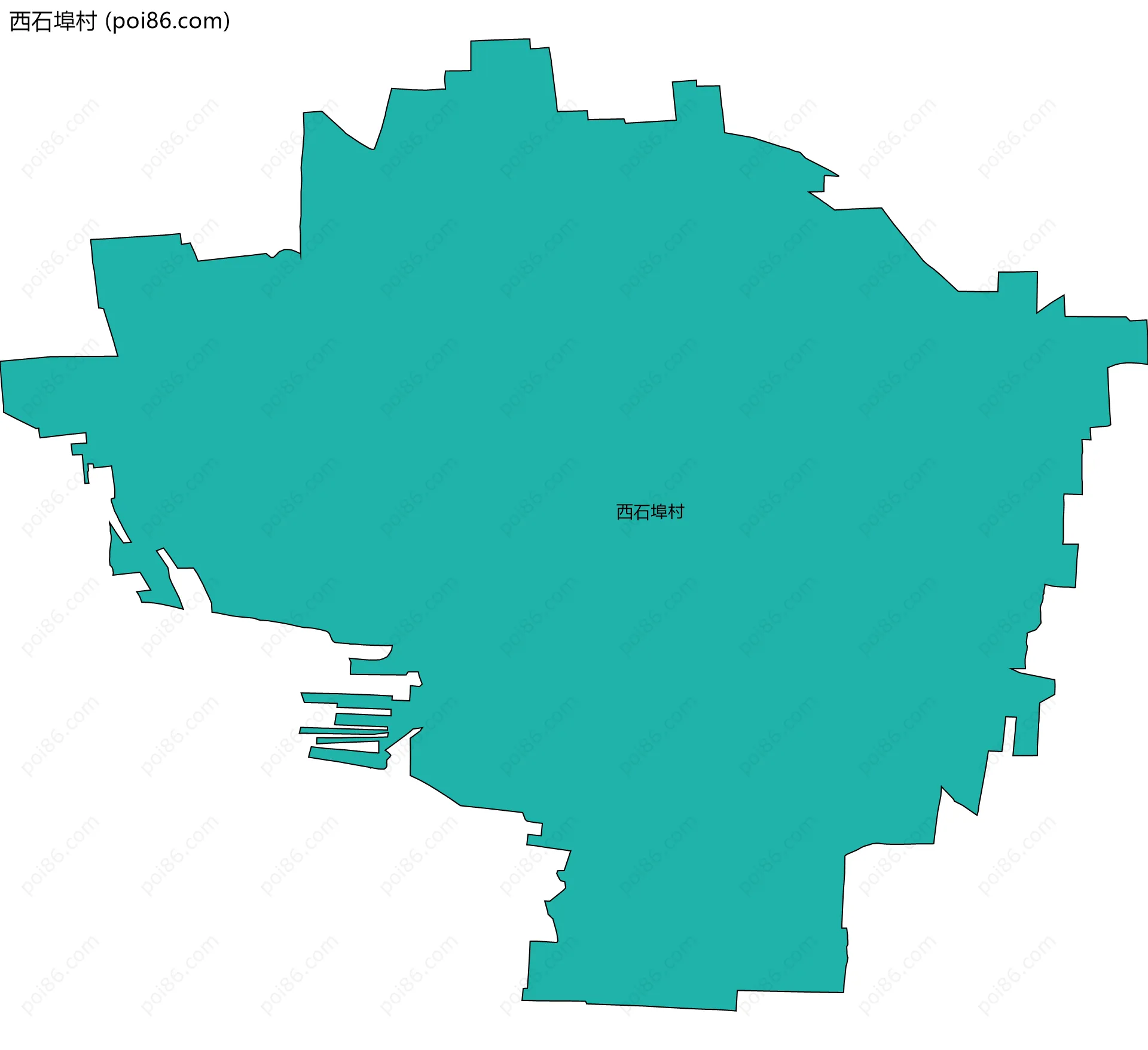 西石埠村边界地图