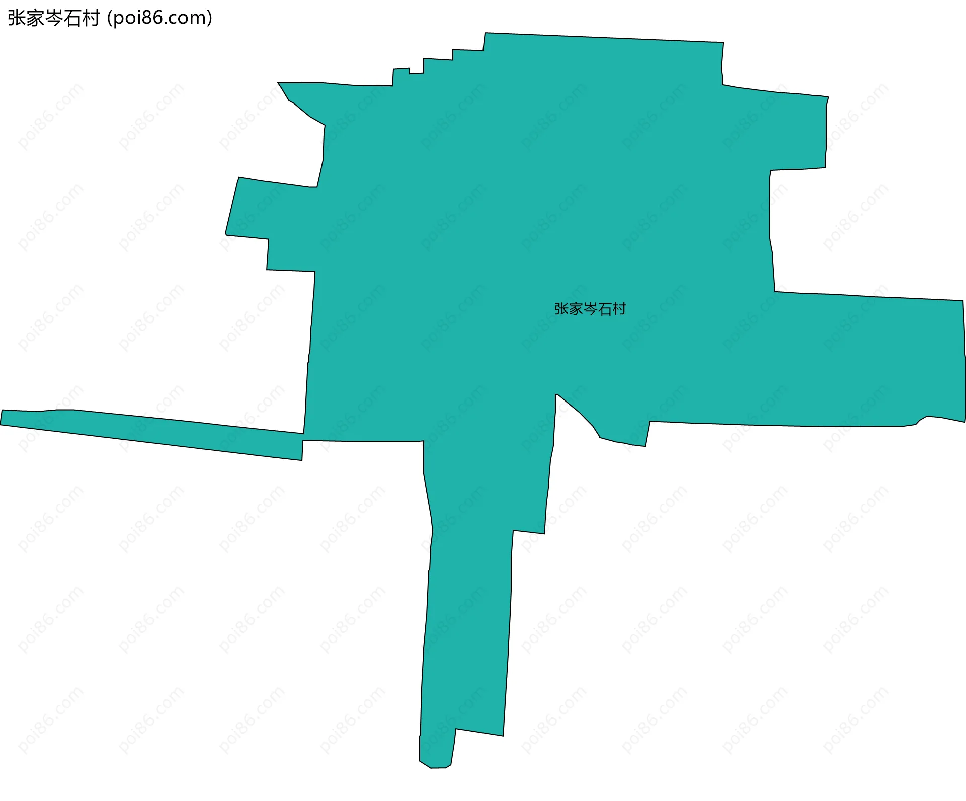 张家岑石村边界地图