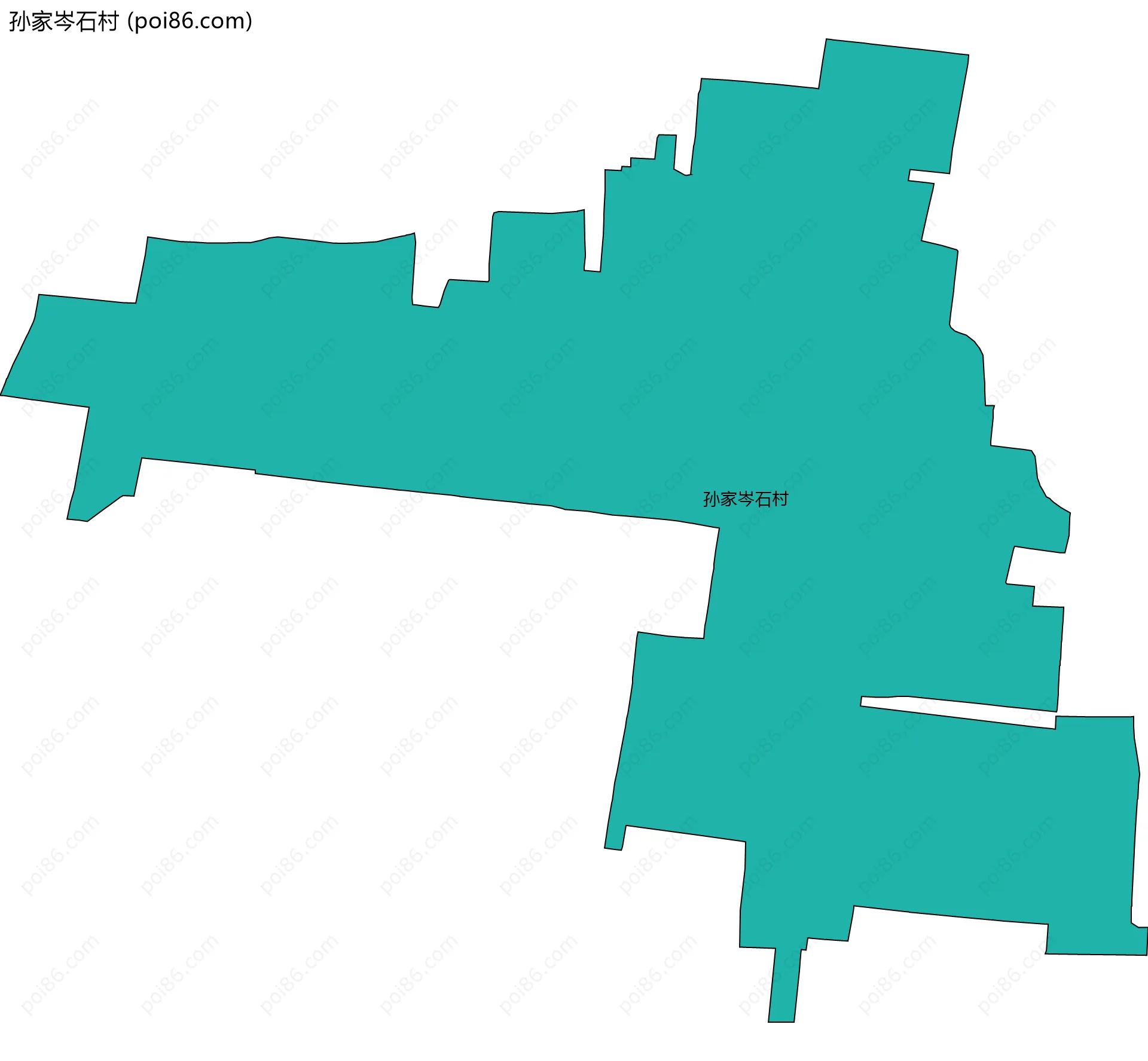 孙家岑石村边界地图