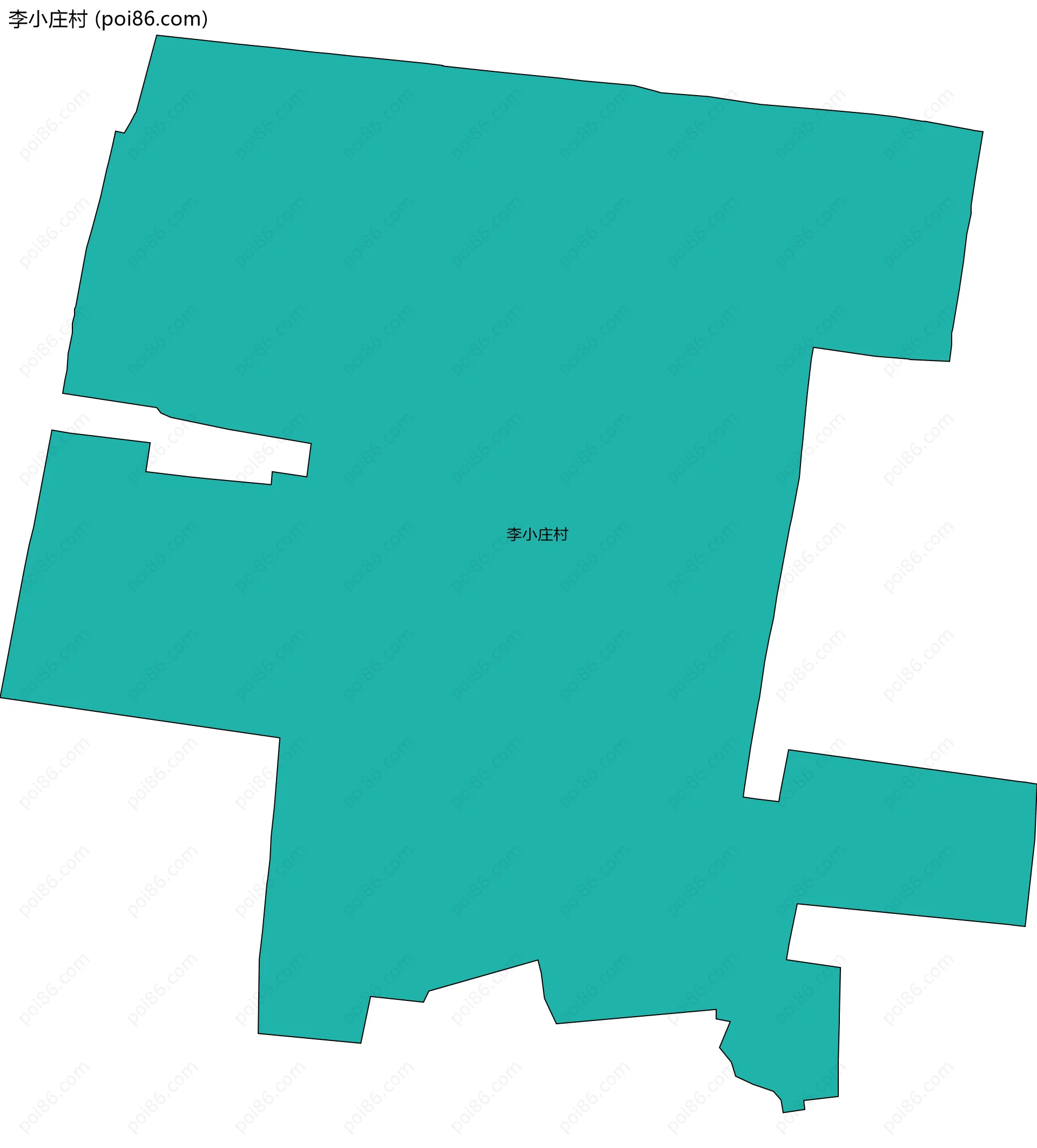 李小庄村边界地图