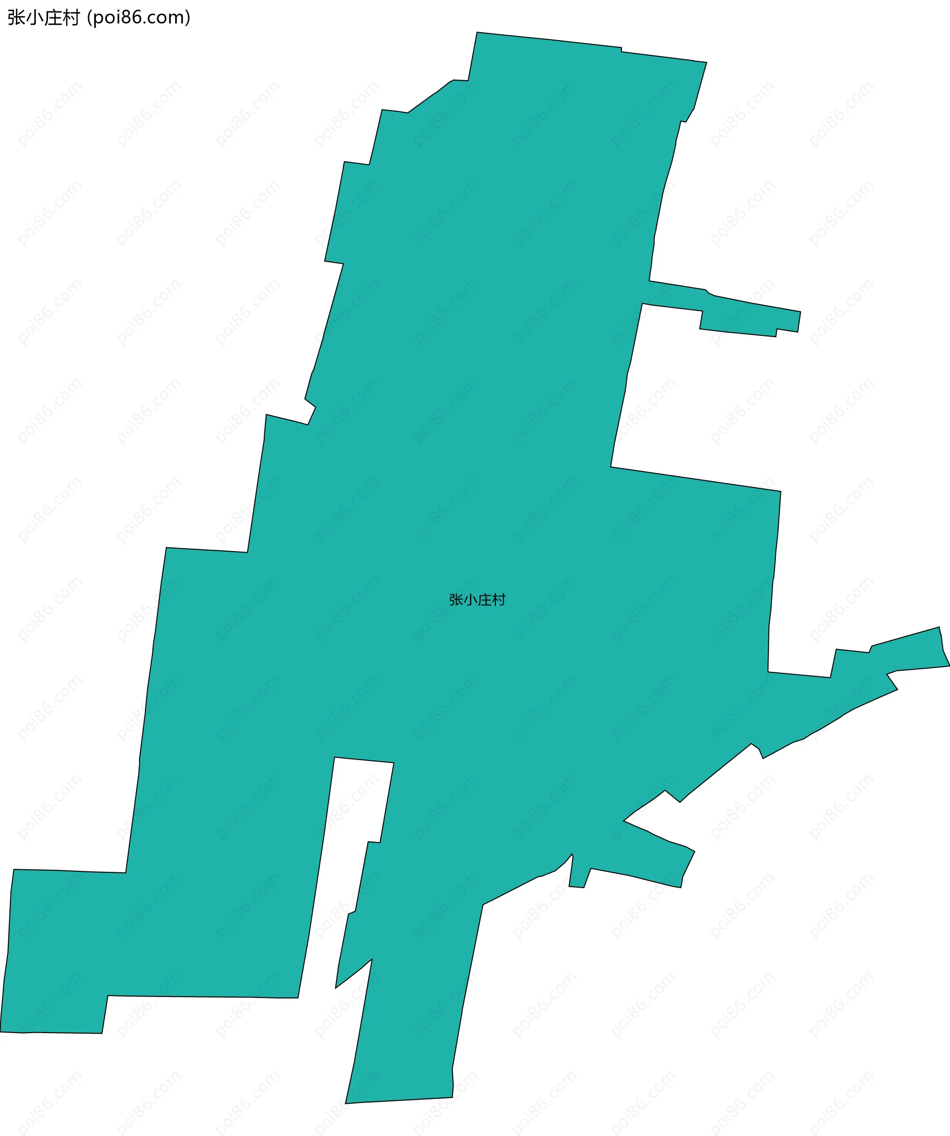 张小庄村边界地图