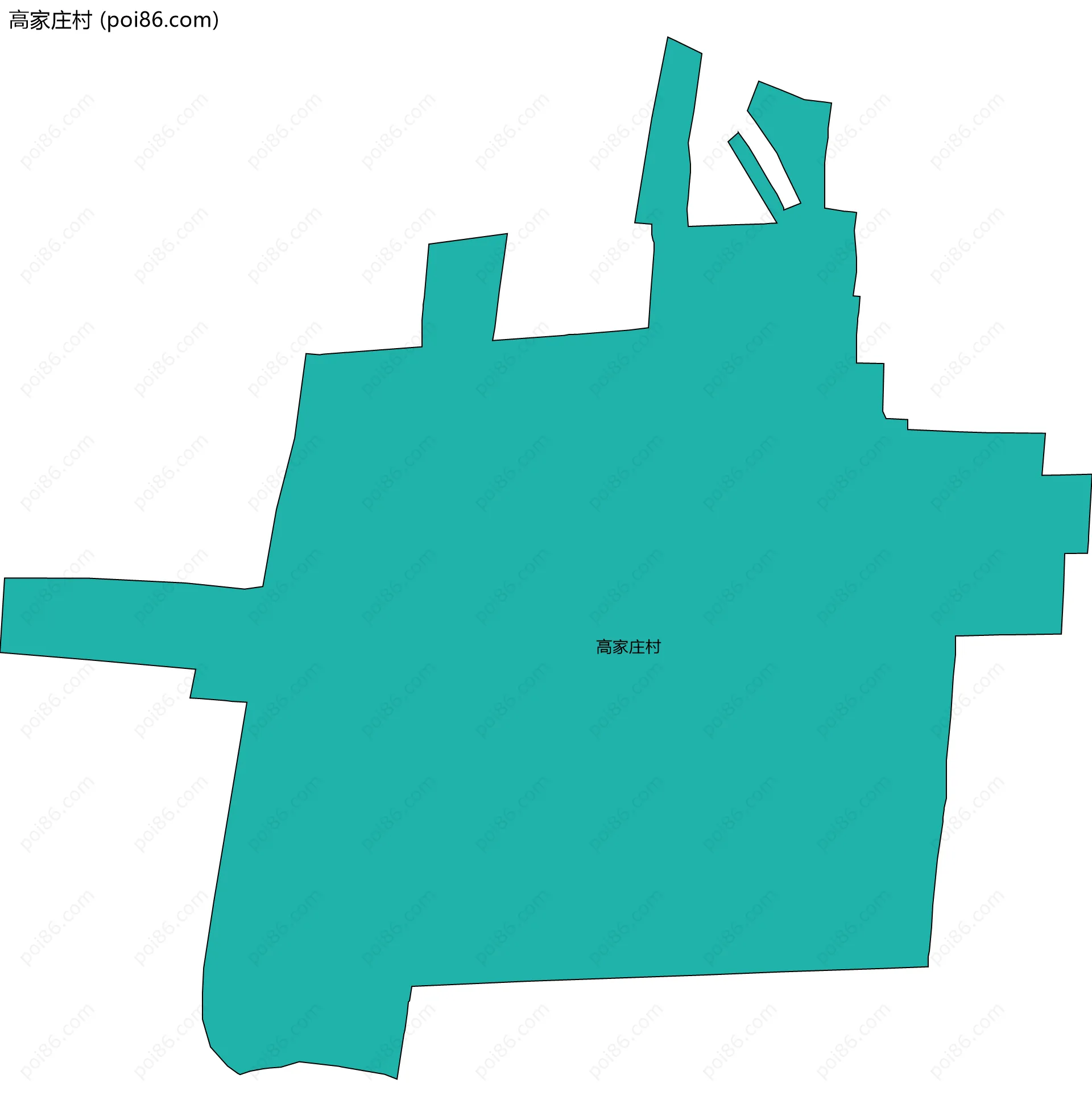 高家庄村边界地图