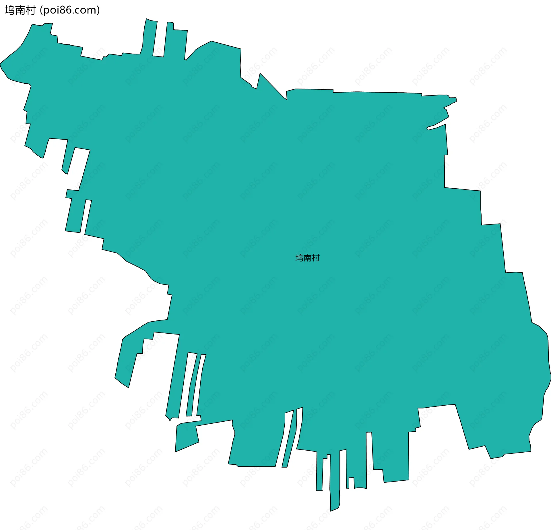 坞南村边界地图