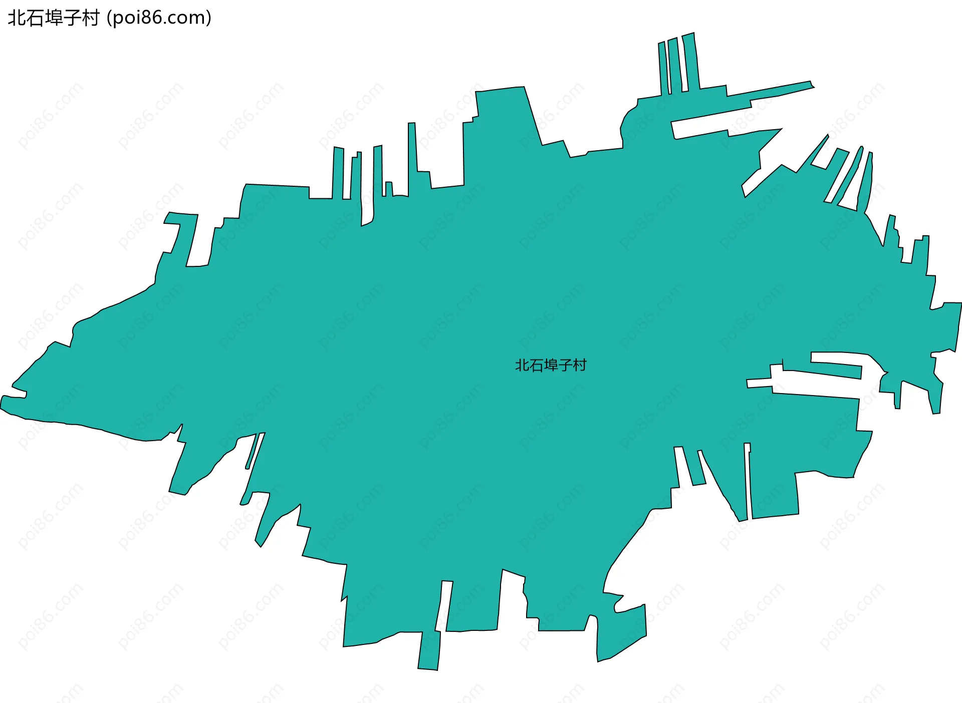 北石埠子村边界地图