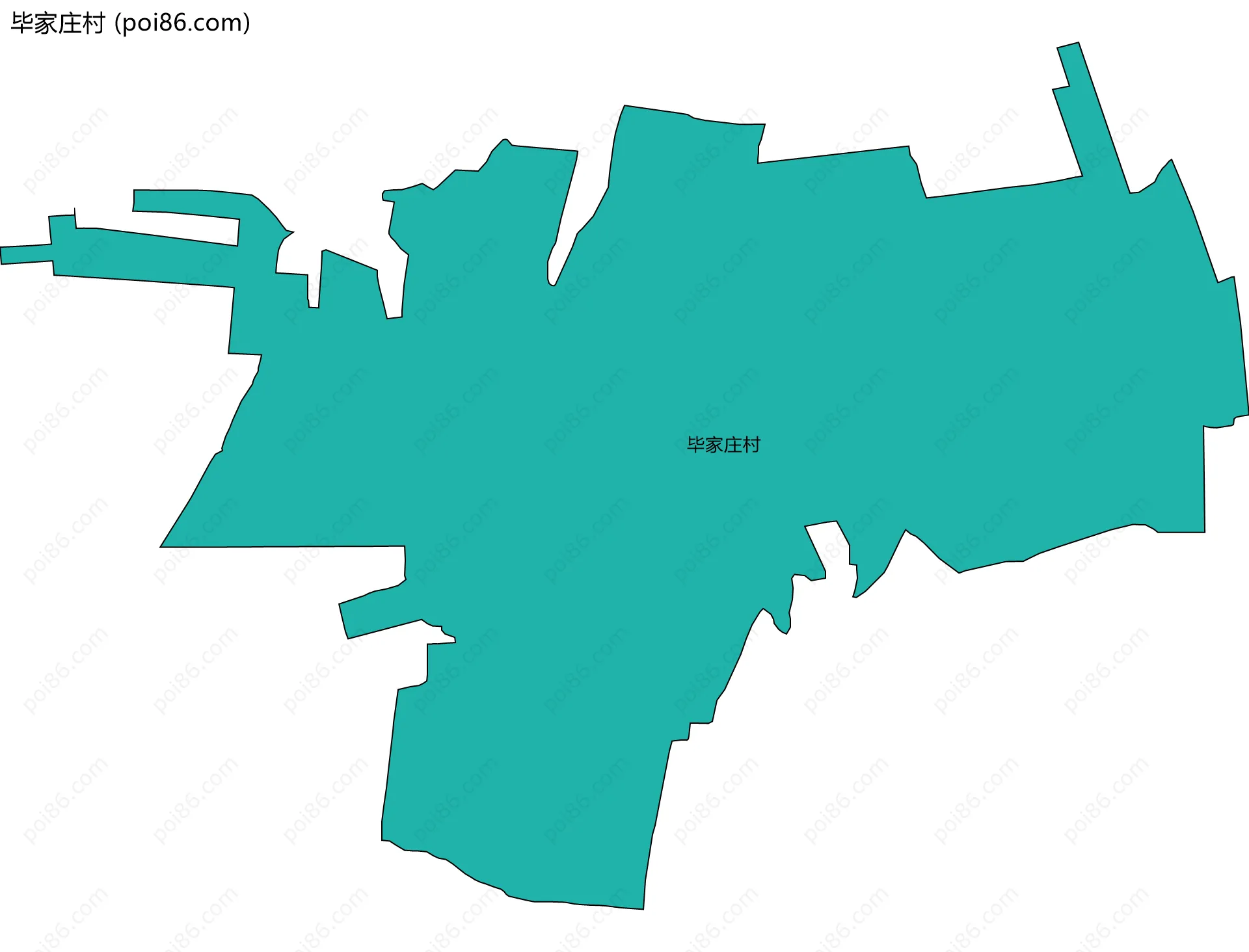 毕家庄村边界地图