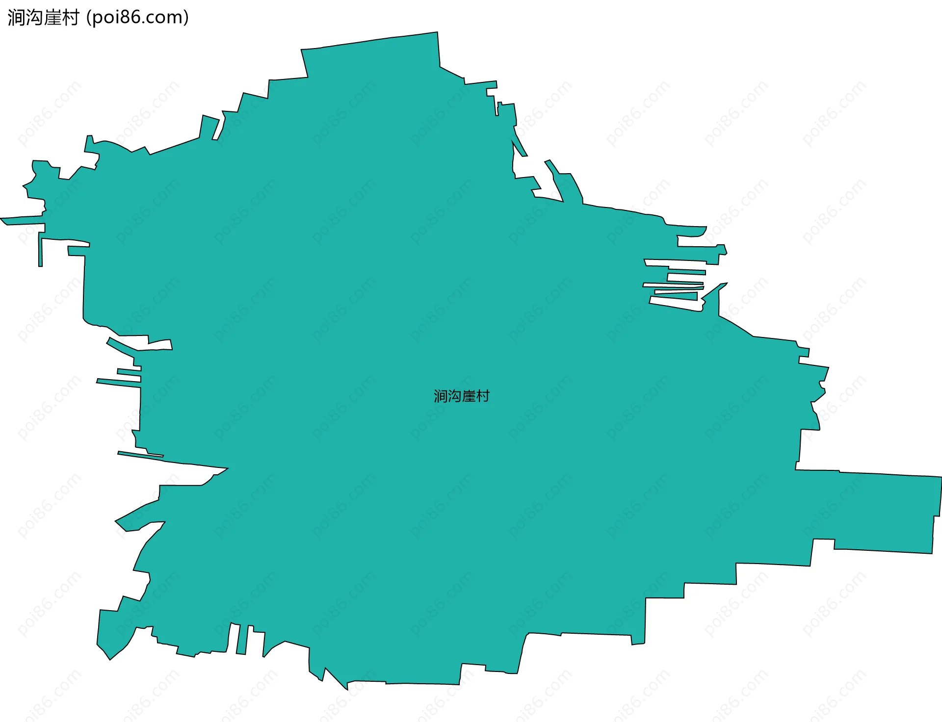 涧沟崖村边界地图