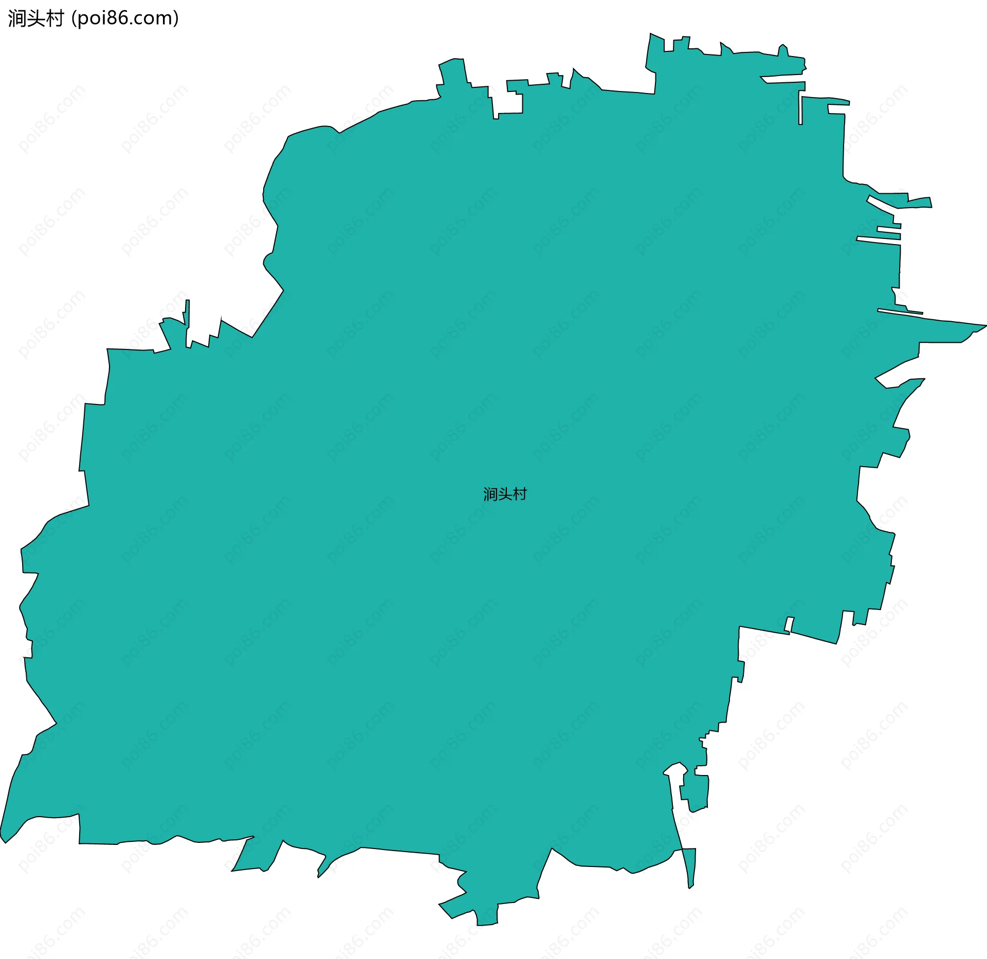 涧头村边界地图