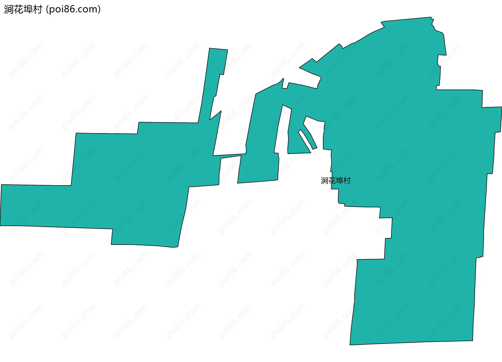 涧花埠村边界地图