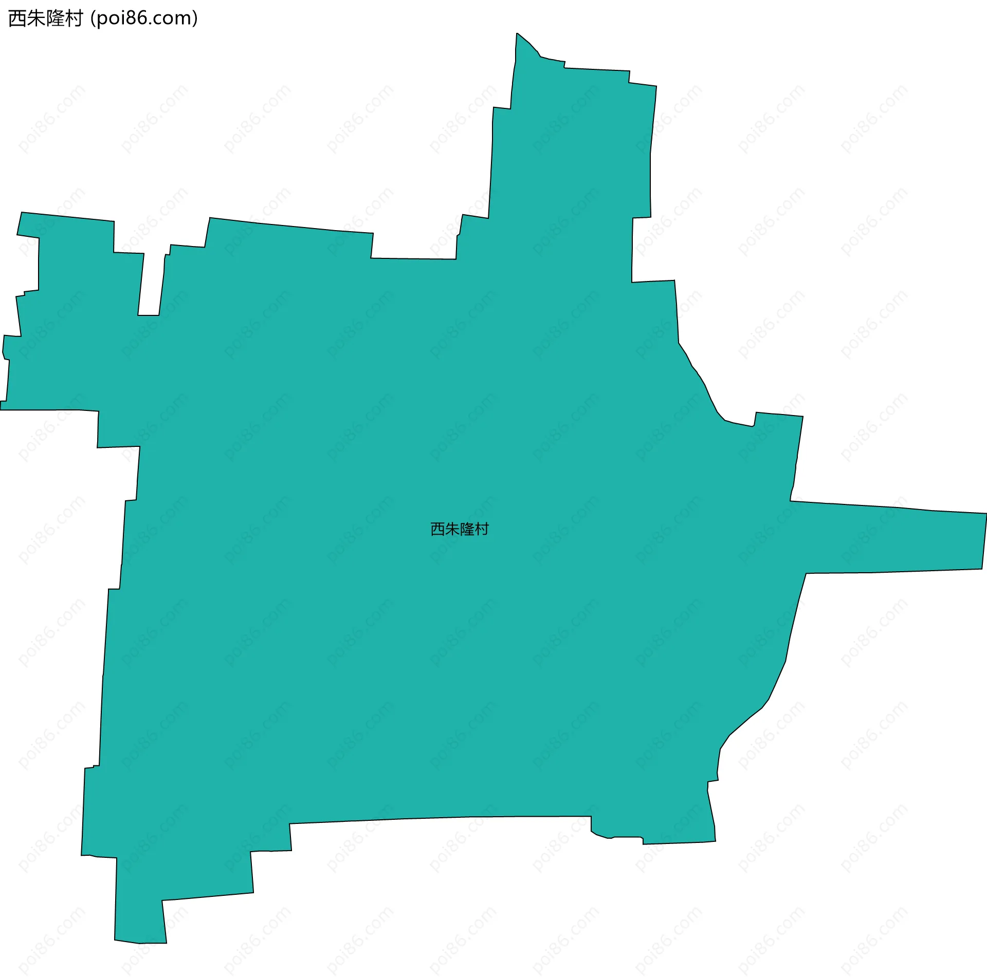 西朱隆村边界地图