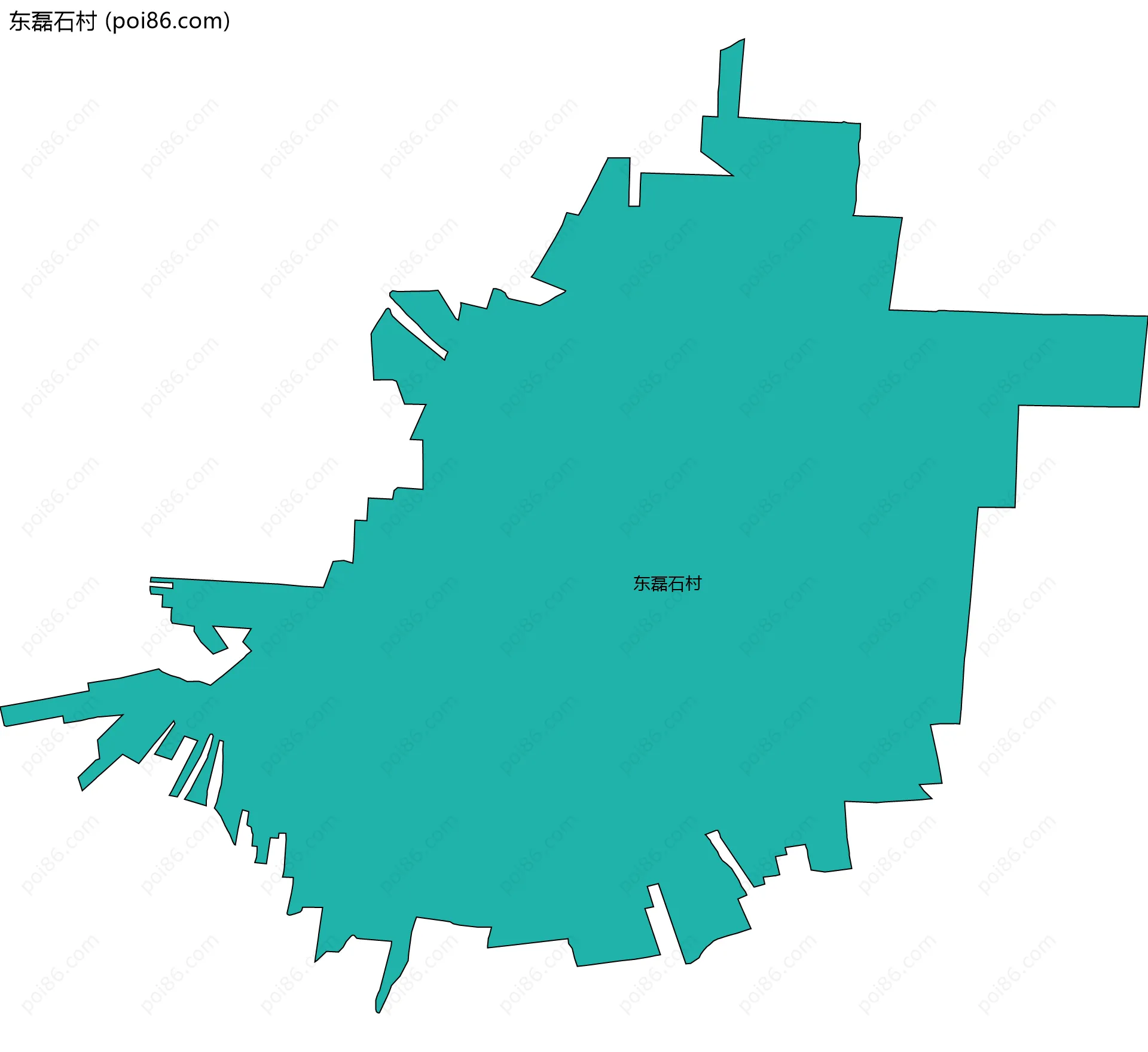 东磊石村边界地图