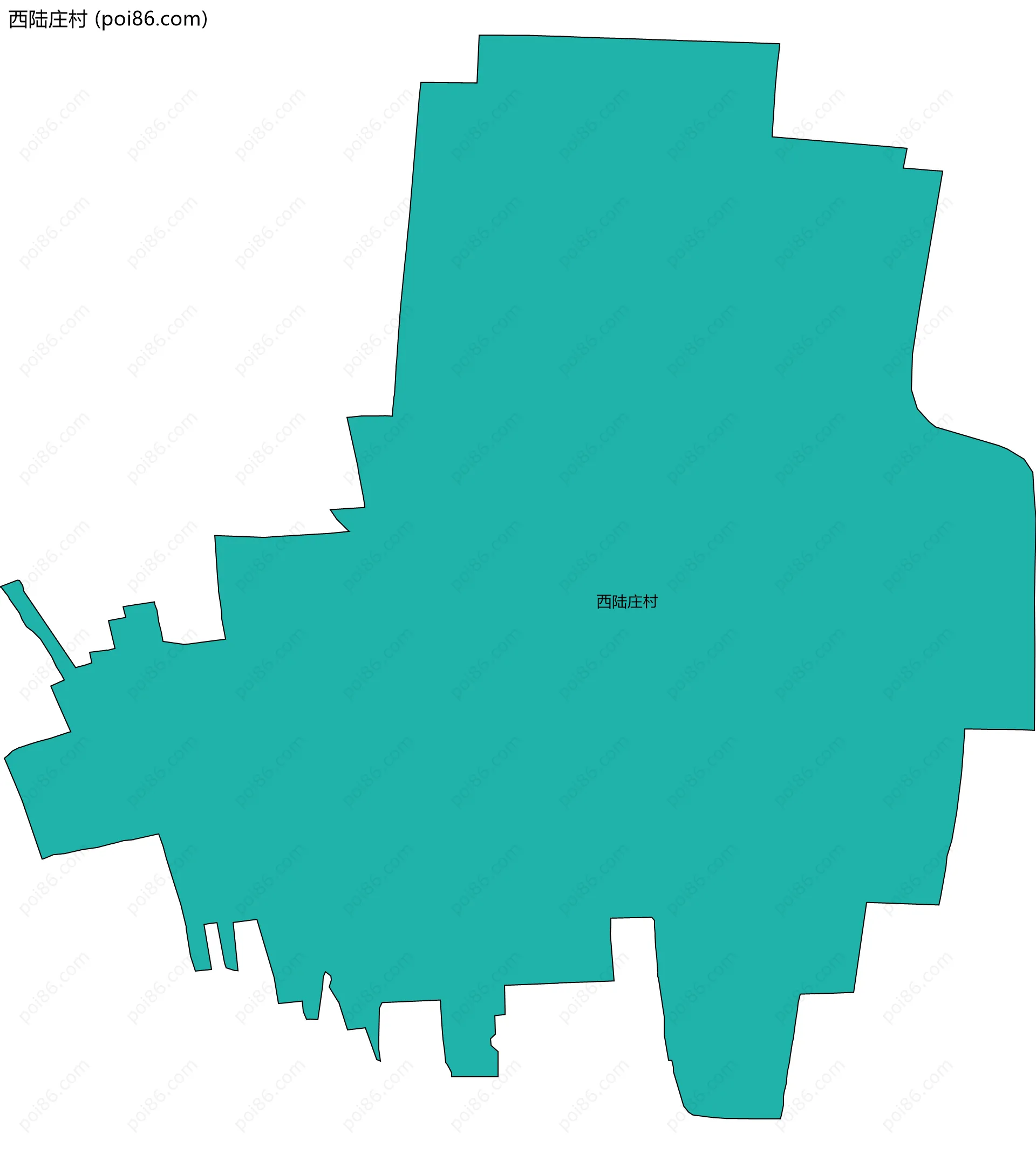 西陆庄村边界地图
