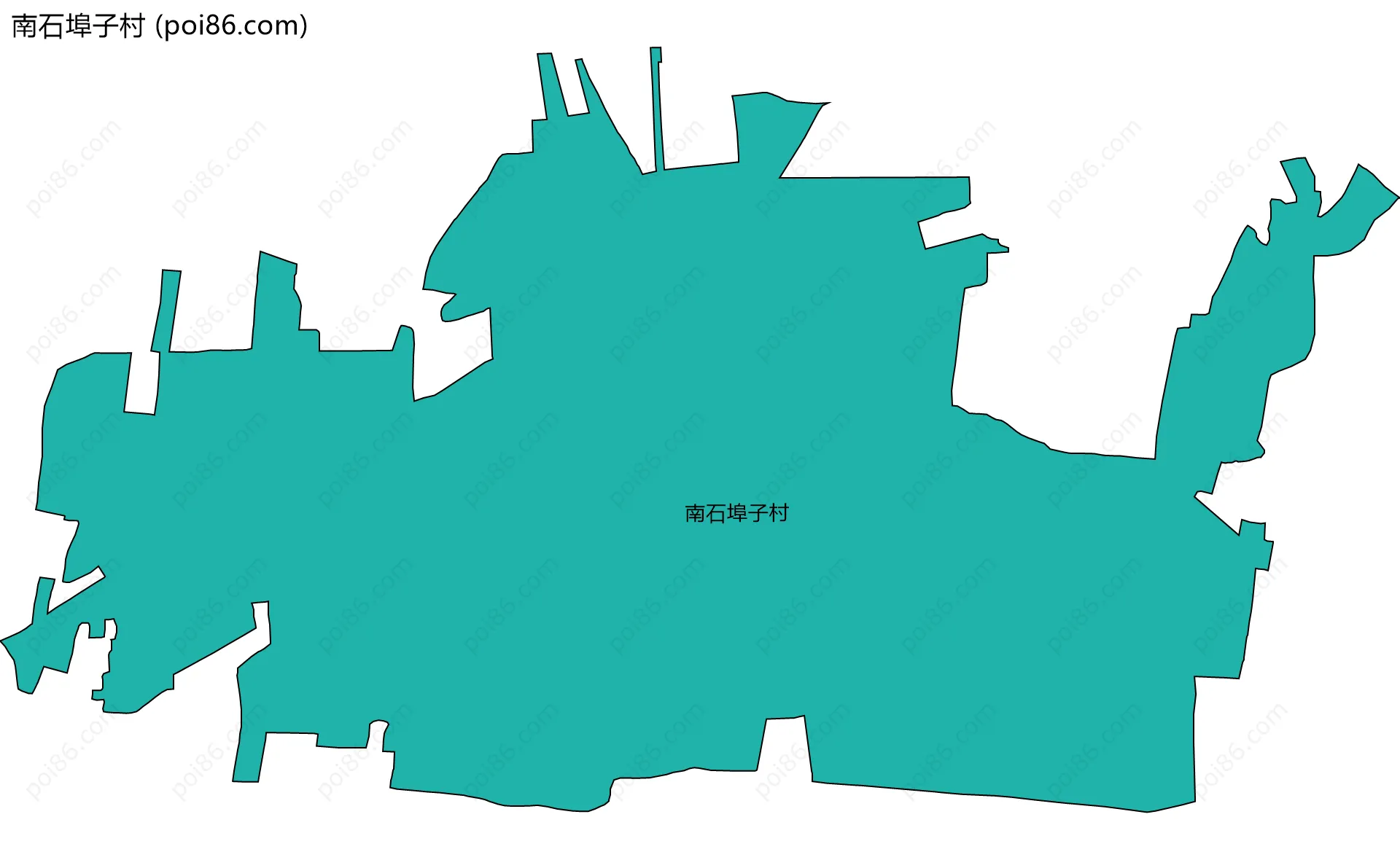 南石埠子村边界地图