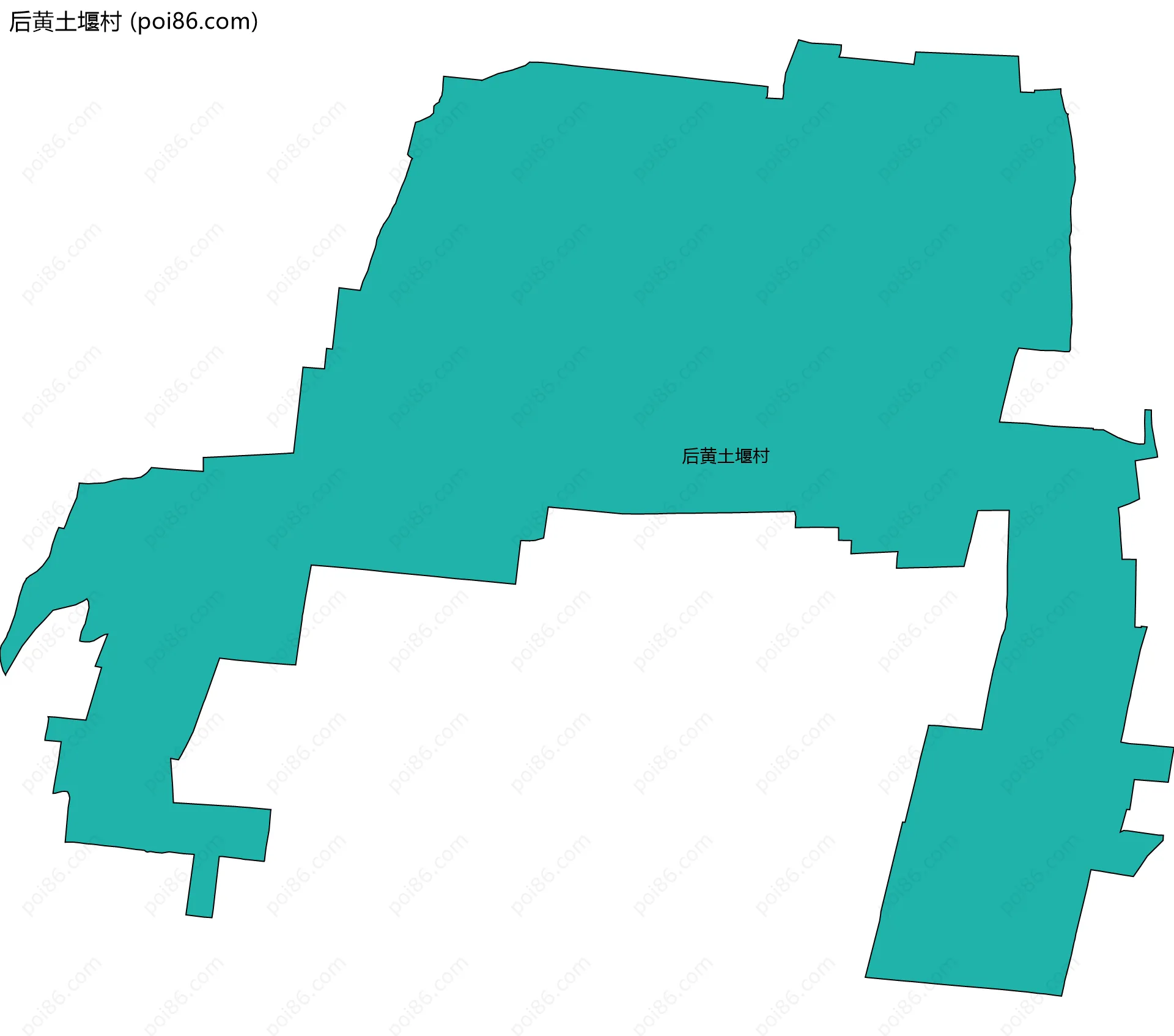 后黄土堰村边界地图