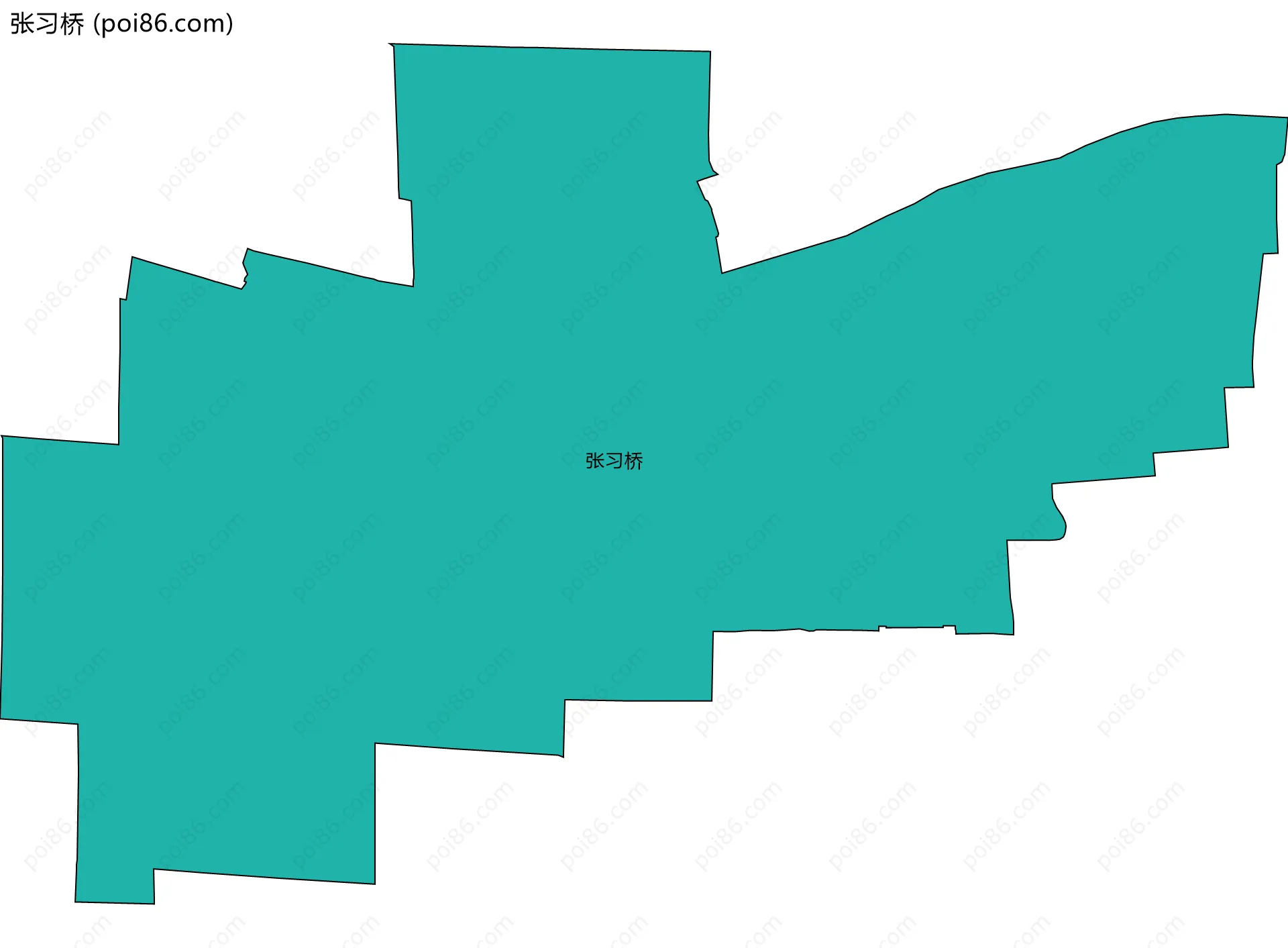 张习桥边界地图