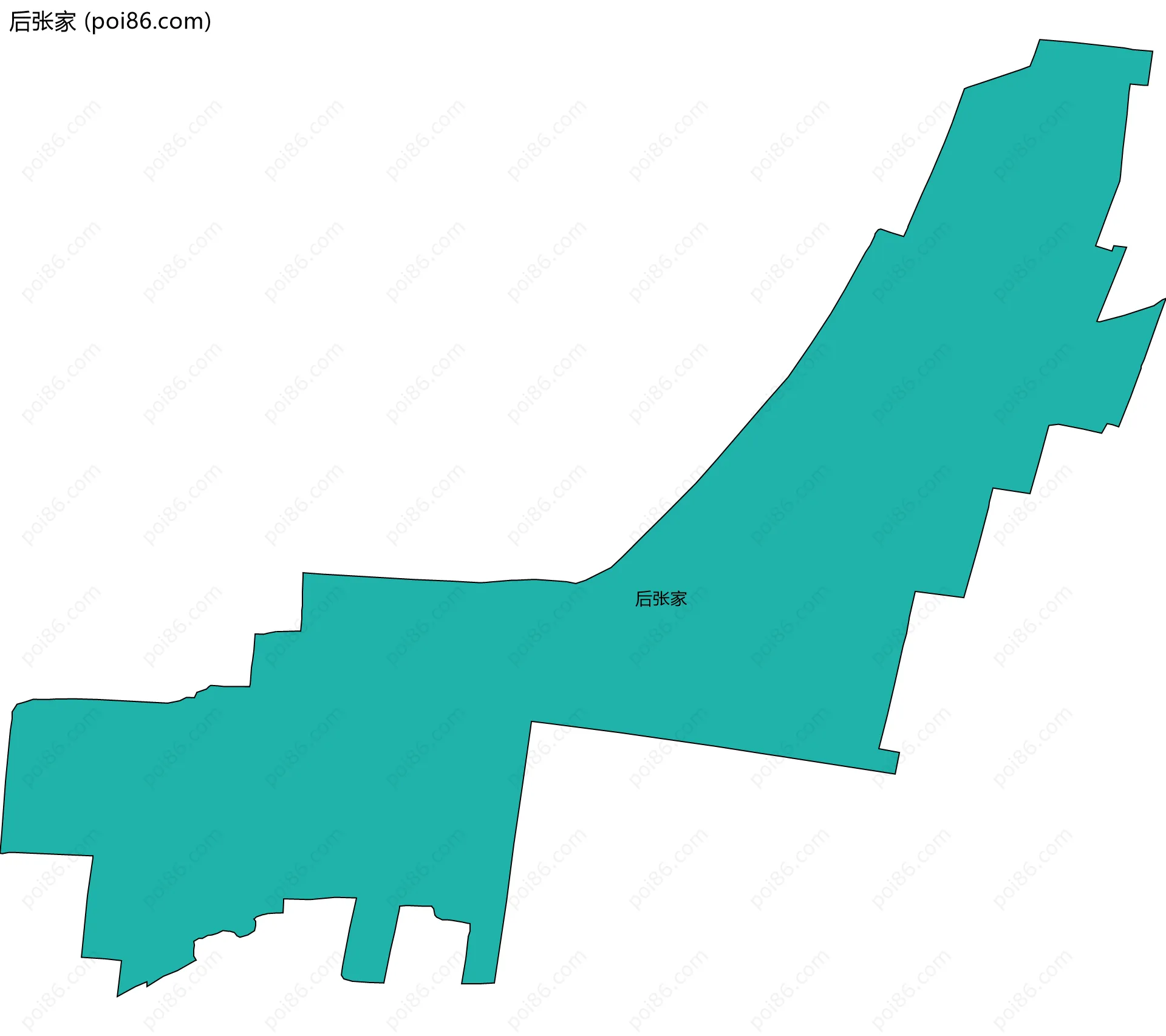 后张家边界地图