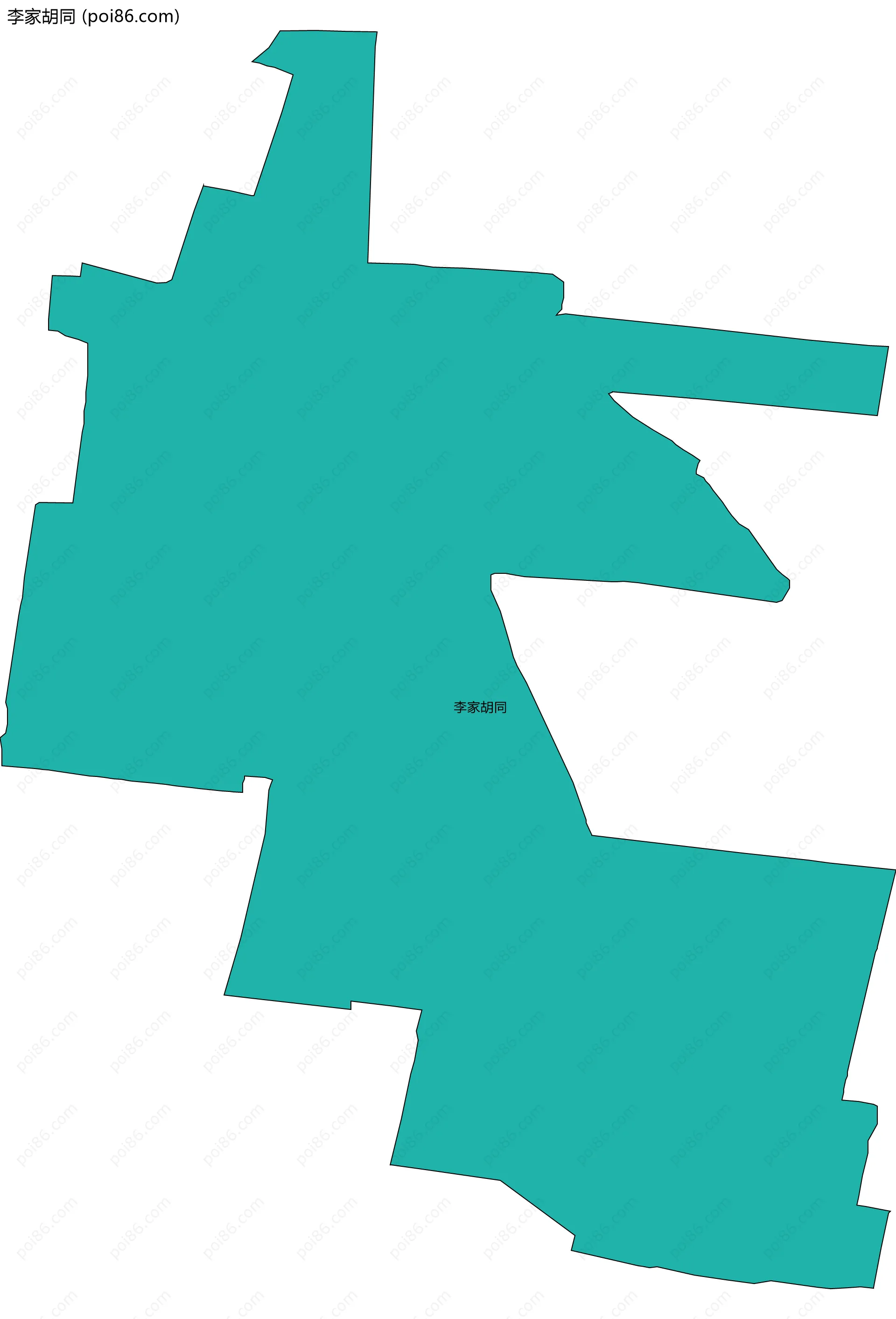 李家胡同边界地图