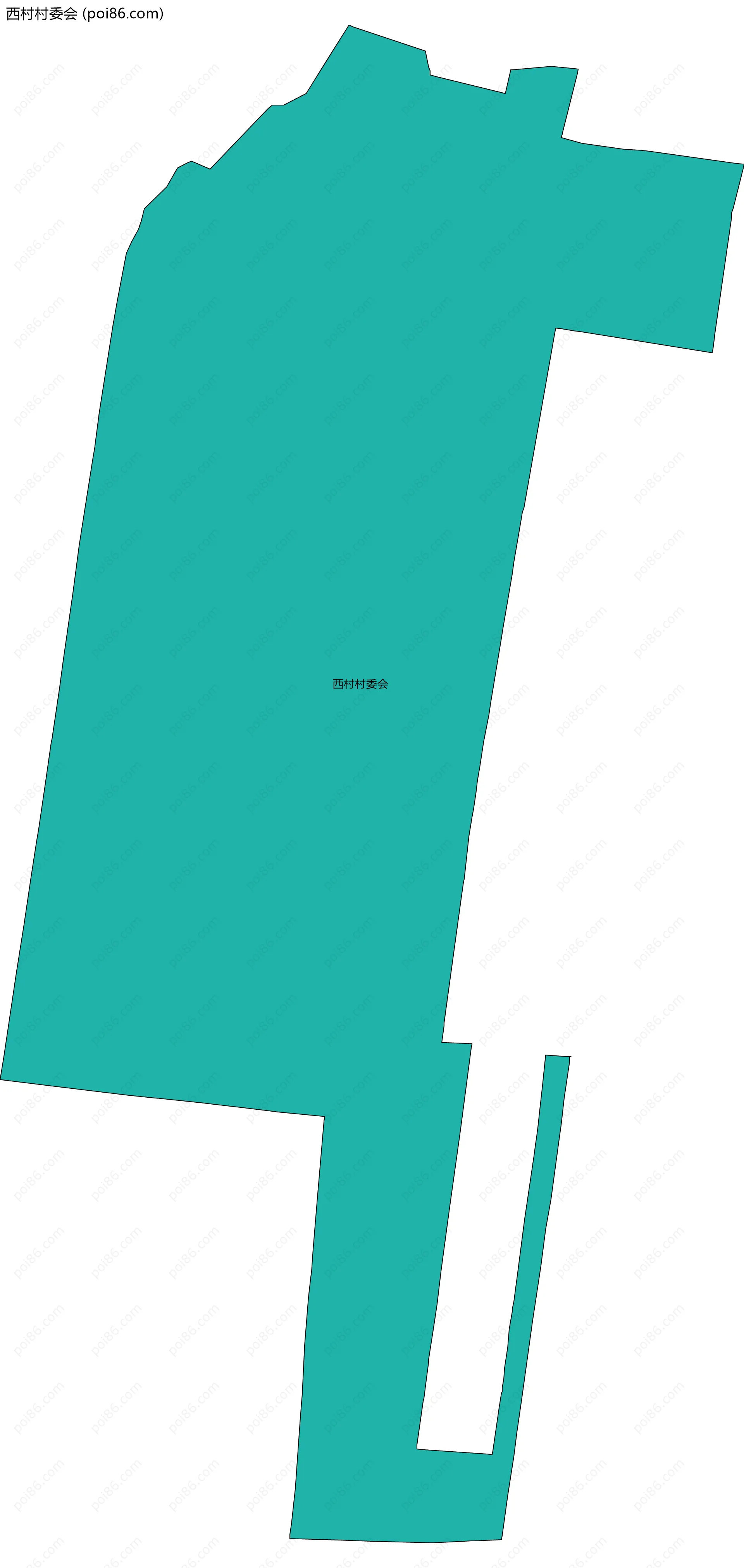 西村村委会边界地图