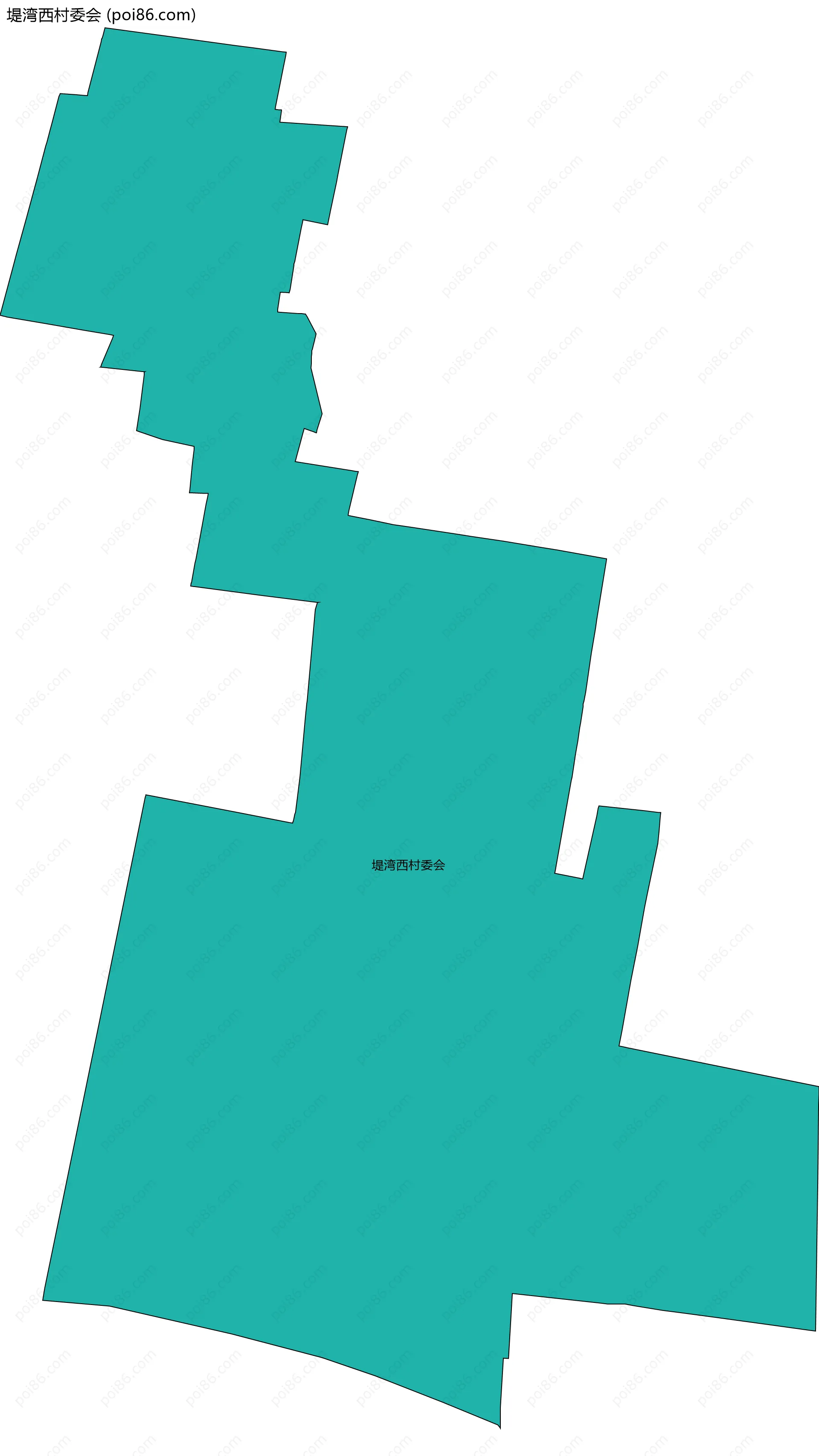 堤湾西村委会边界地图