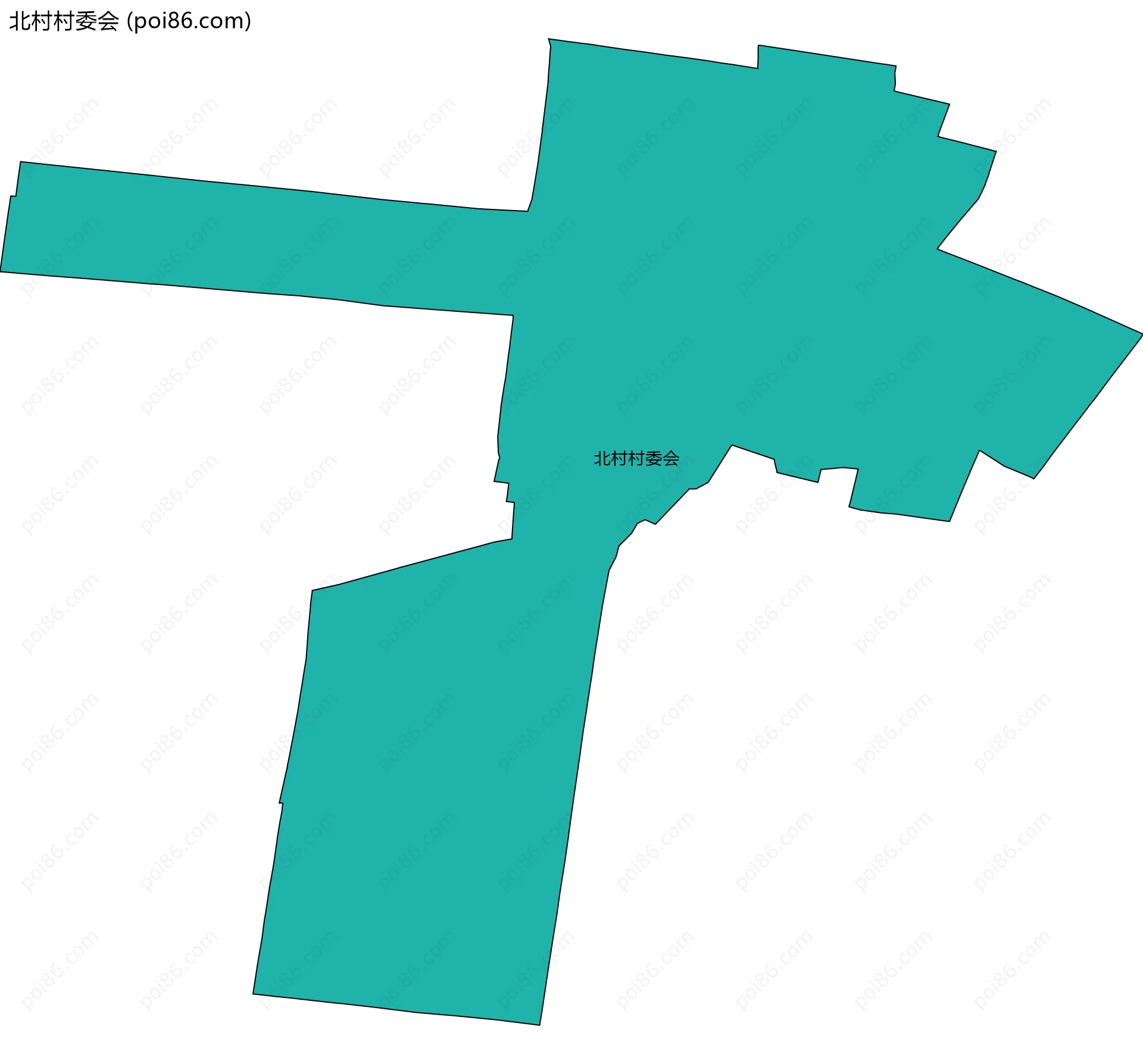 北村村委会边界地图