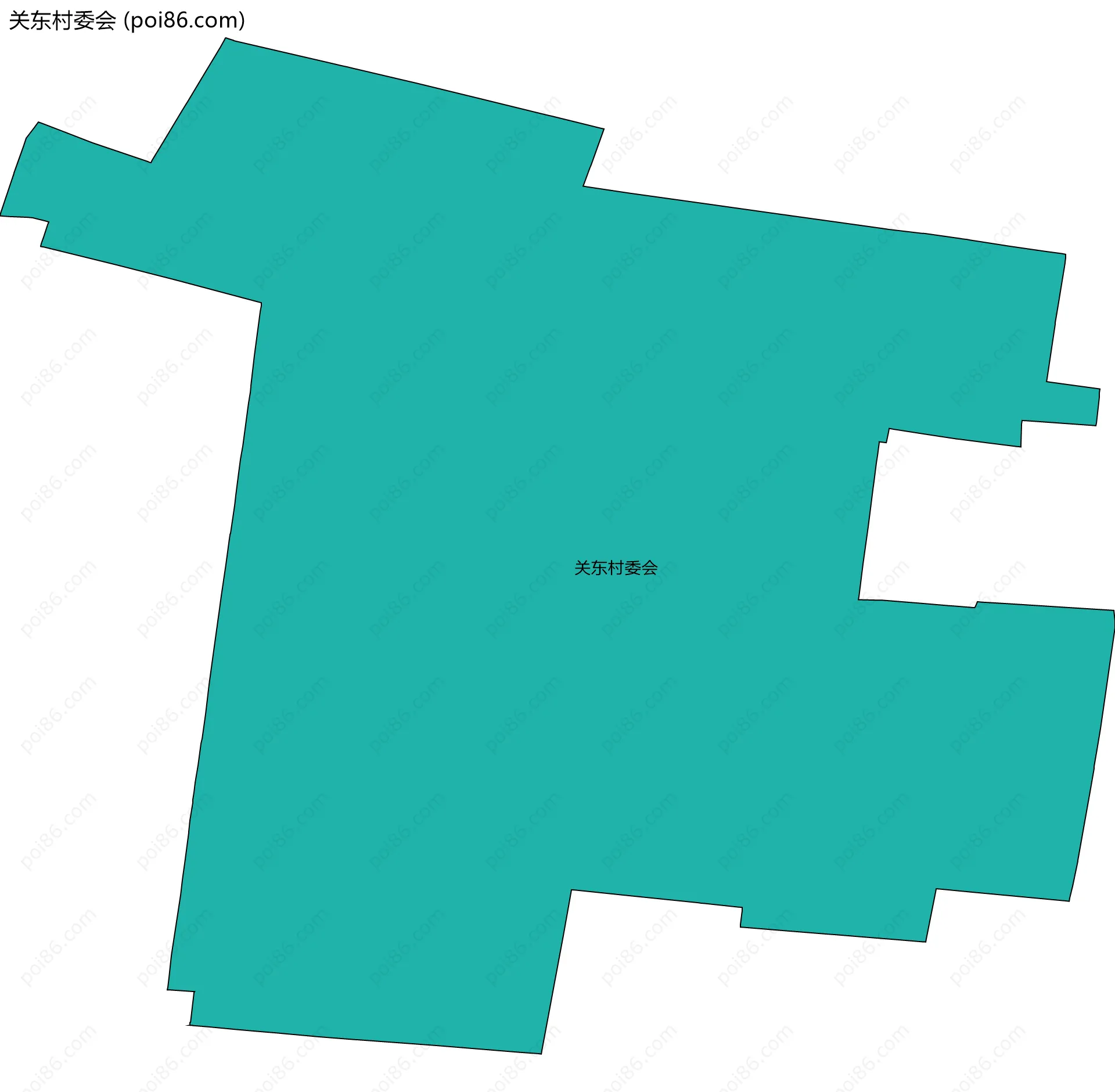 关东村委会边界地图
