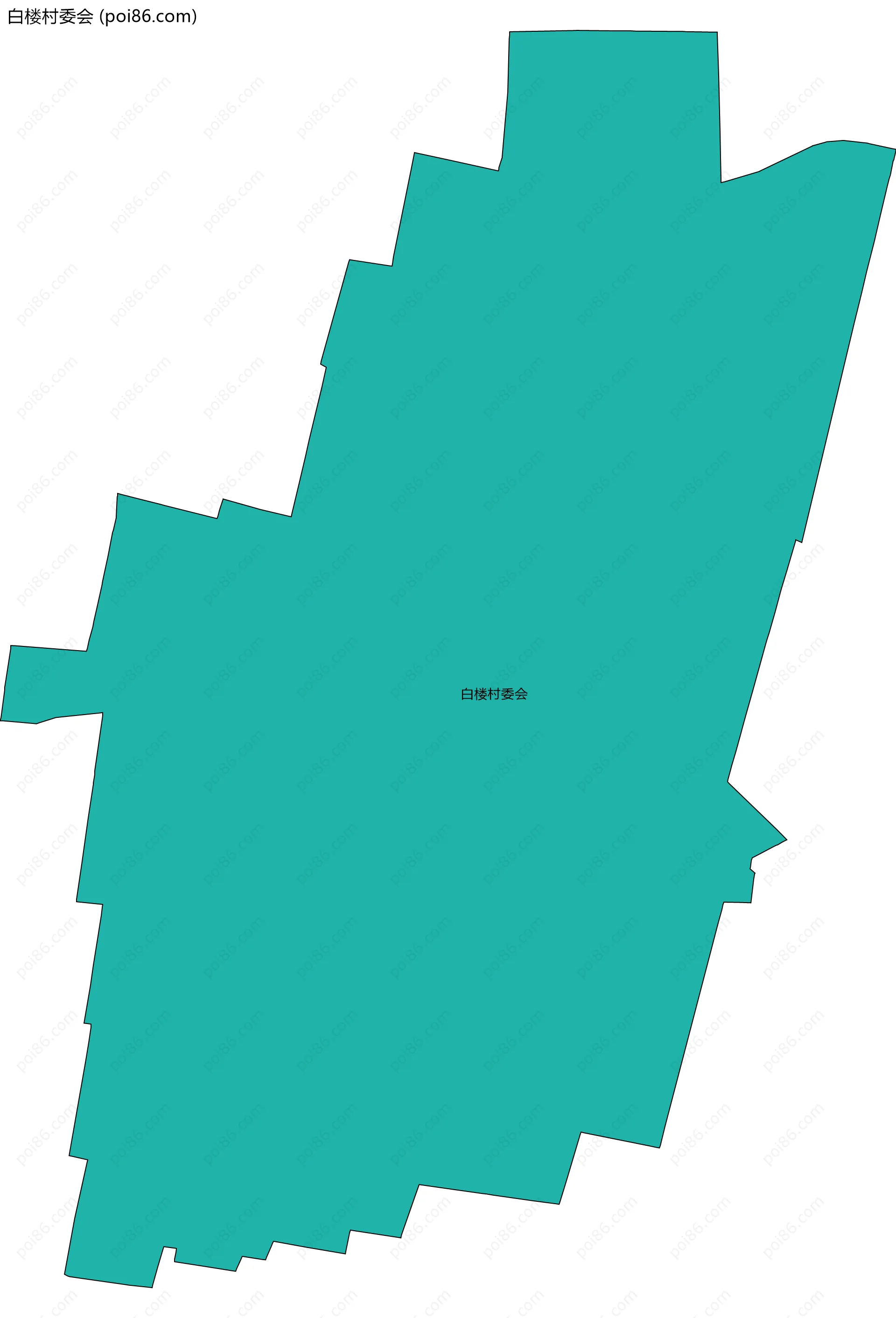 白楼村委会边界地图