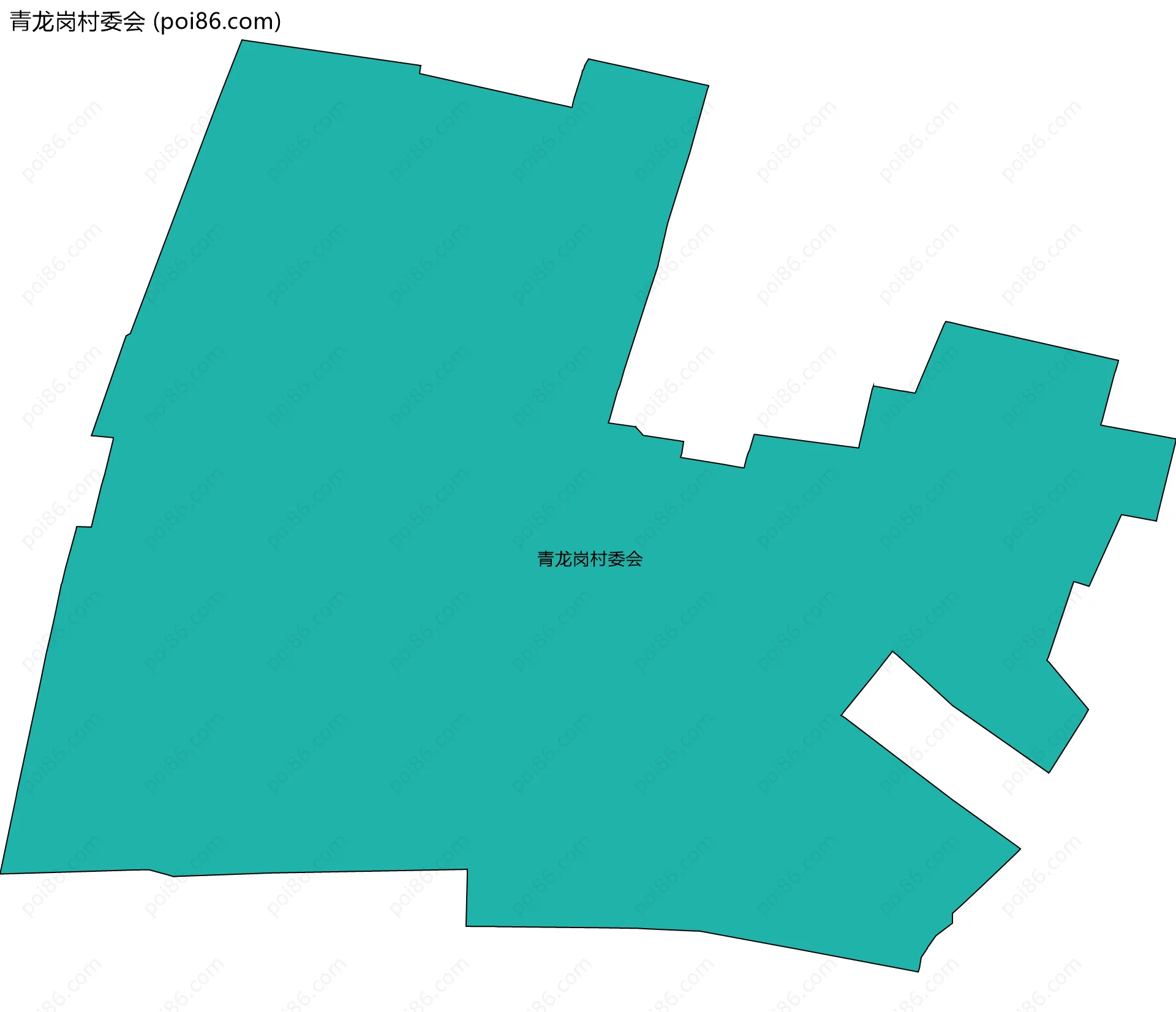 青龙岗村委会边界地图