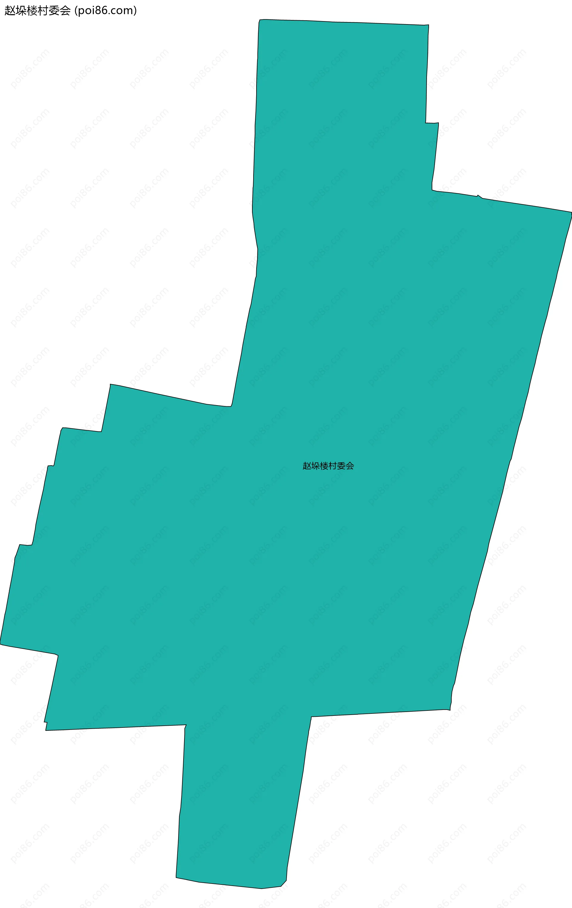 赵垛楼村委会边界地图