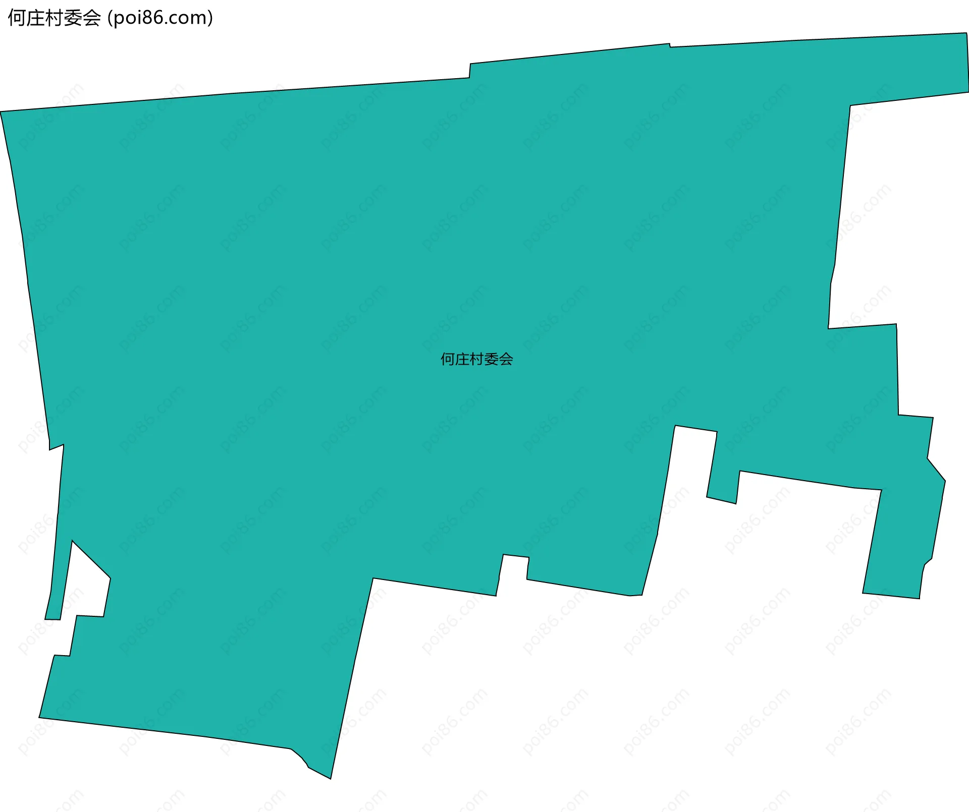 何庄村委会边界地图