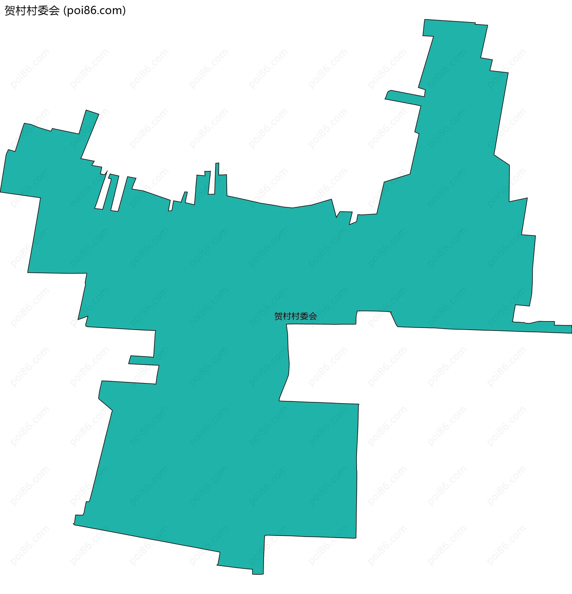 贺村村委会边界地图