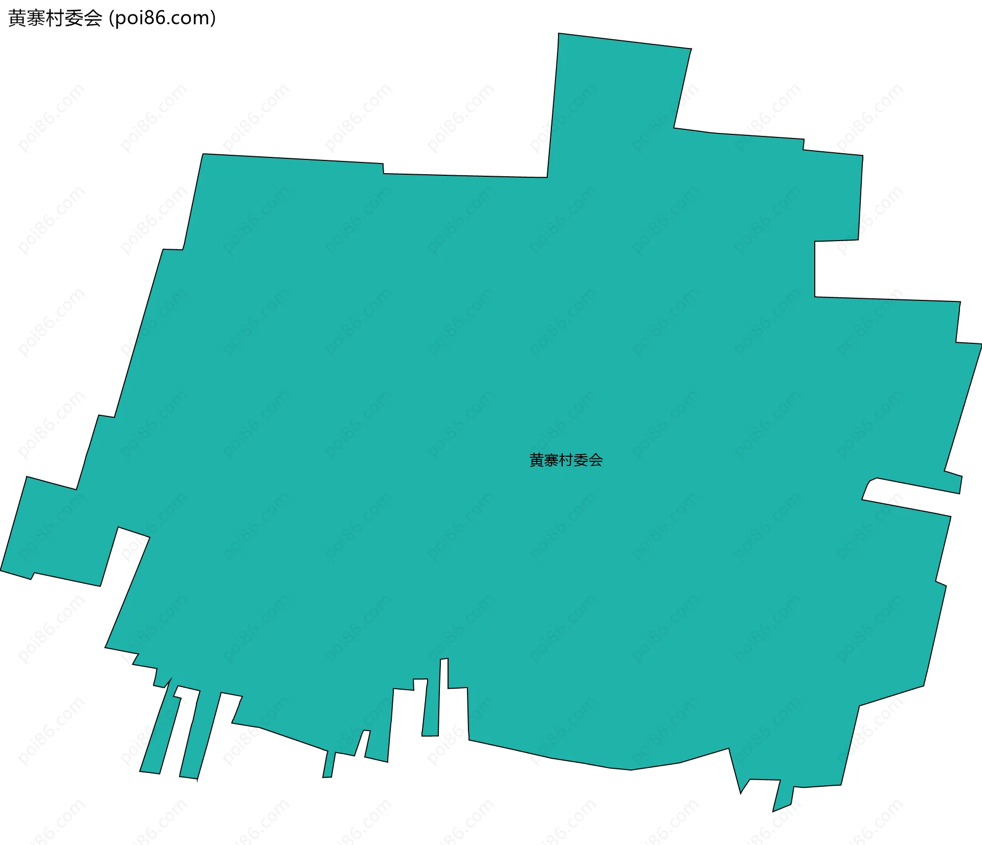 黄寨村委会边界地图