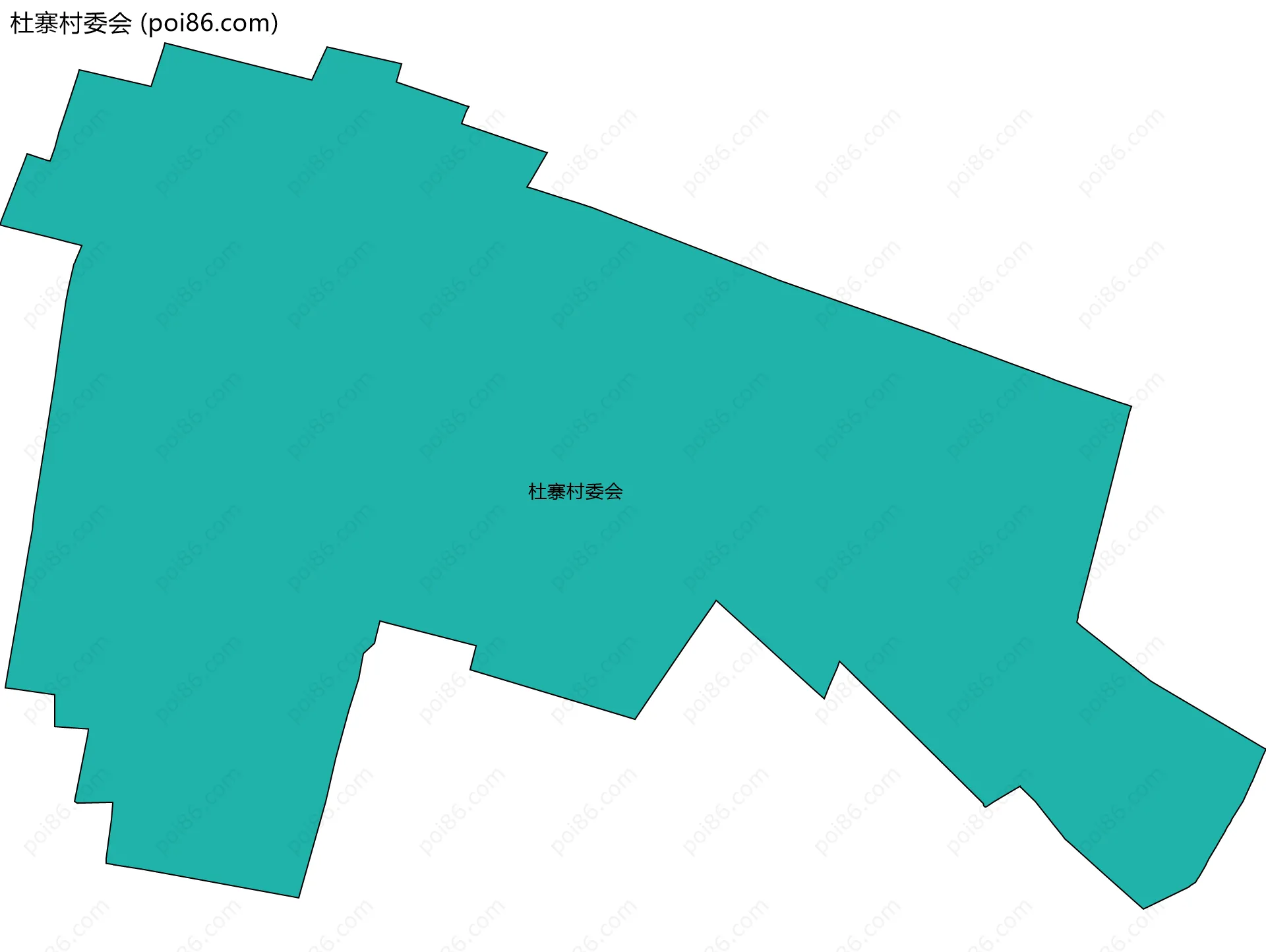 杜寨村委会边界地图