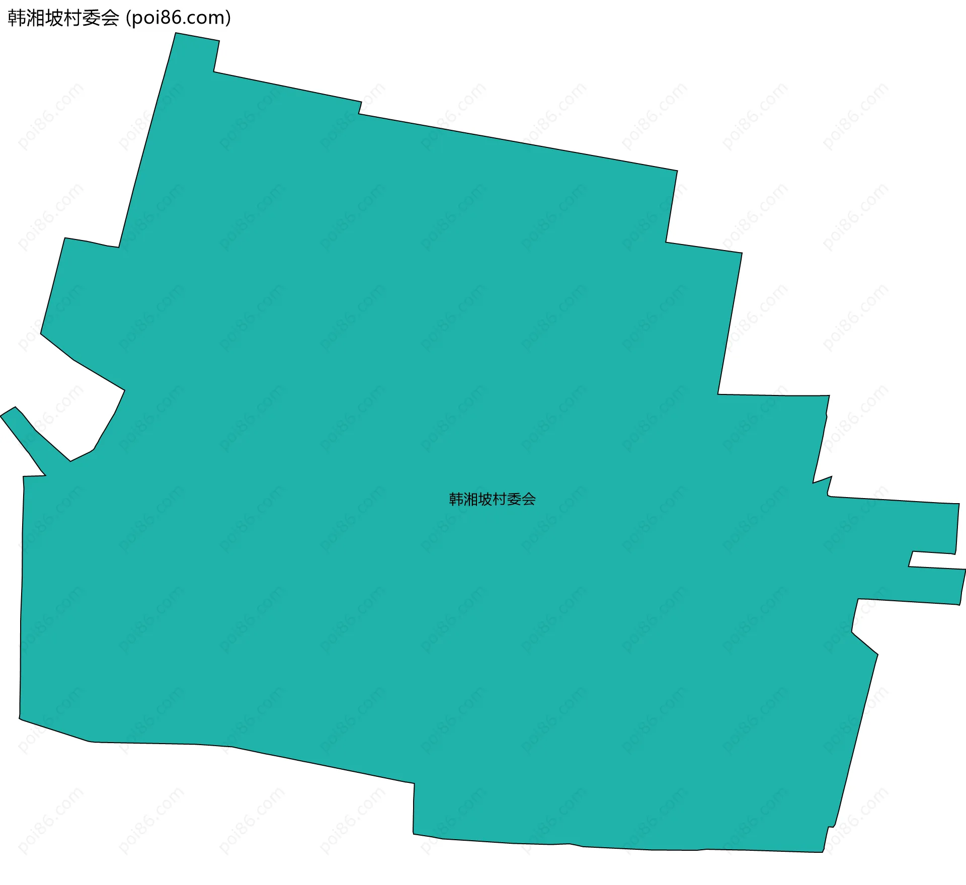 韩湘坡村委会边界地图