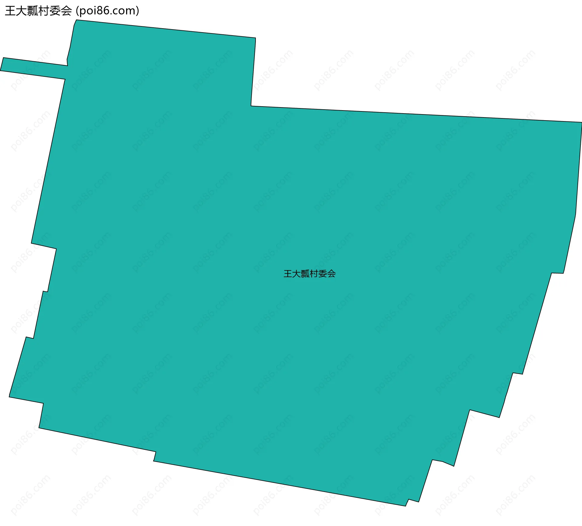 王大瓢村委会边界地图
