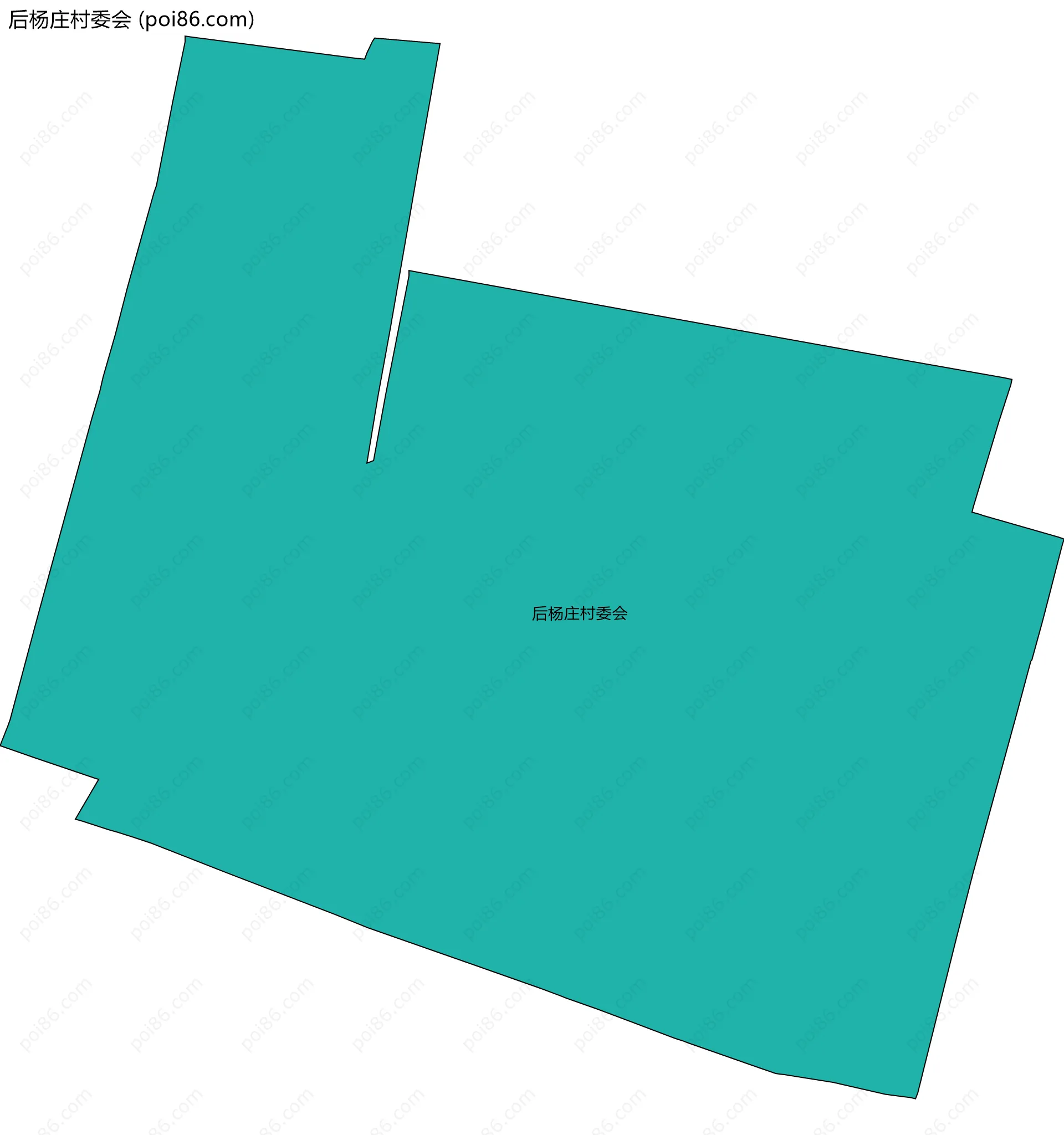 后杨庄村委会边界地图