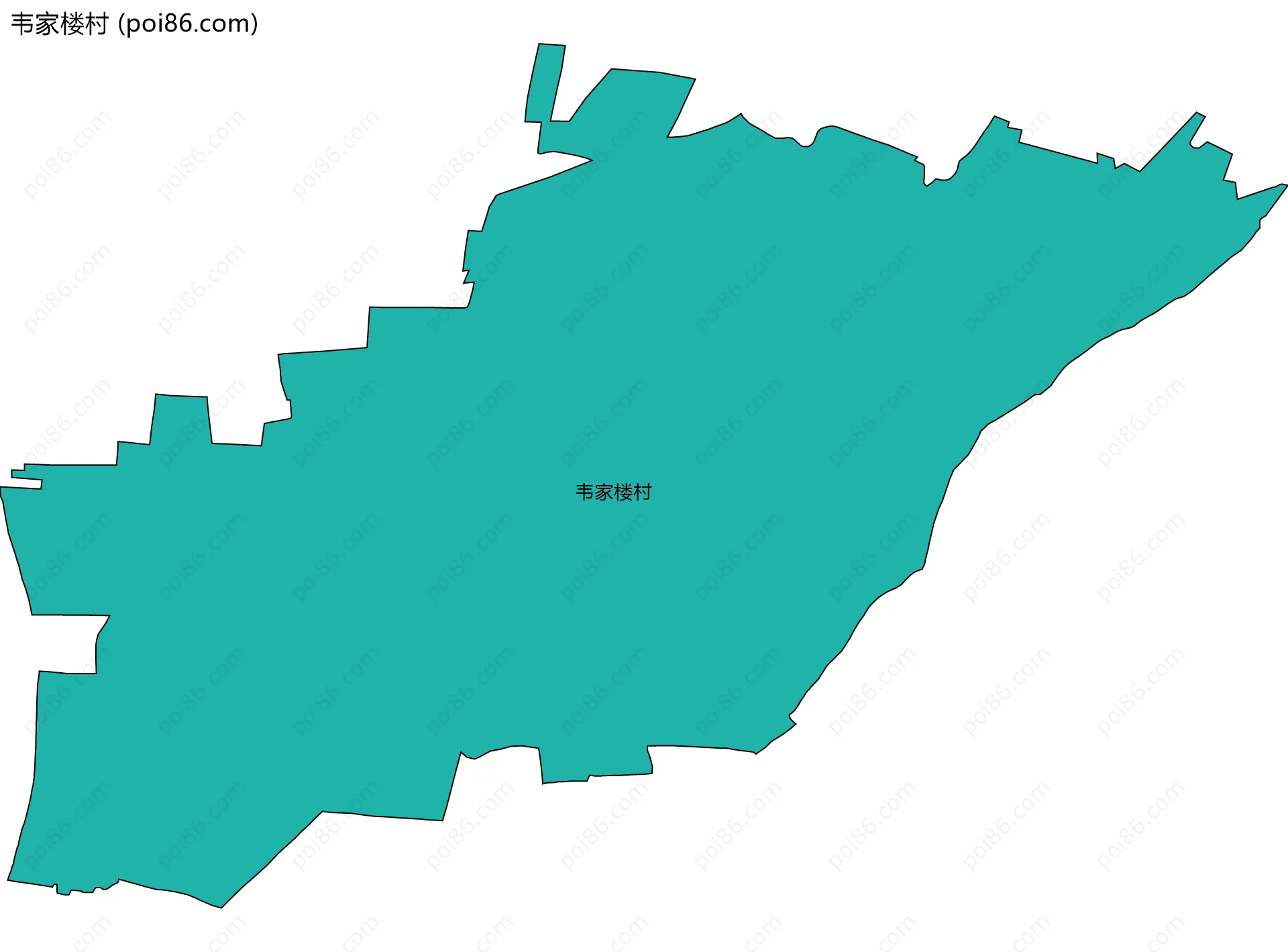 韦家楼村边界地图