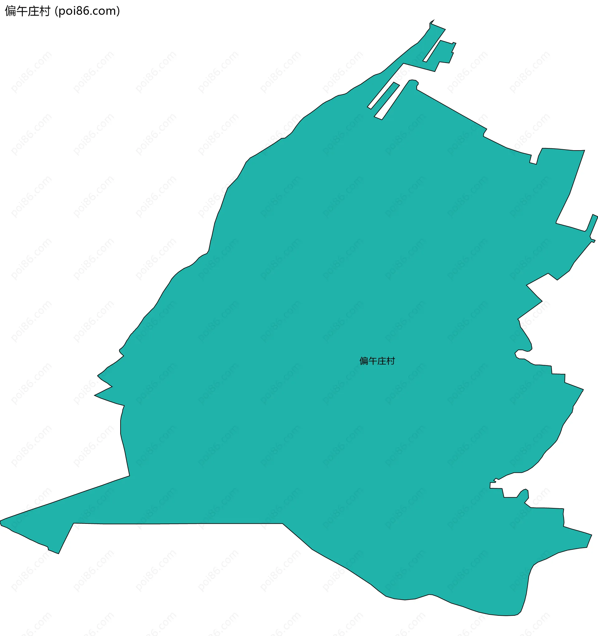 偏午庄村边界地图