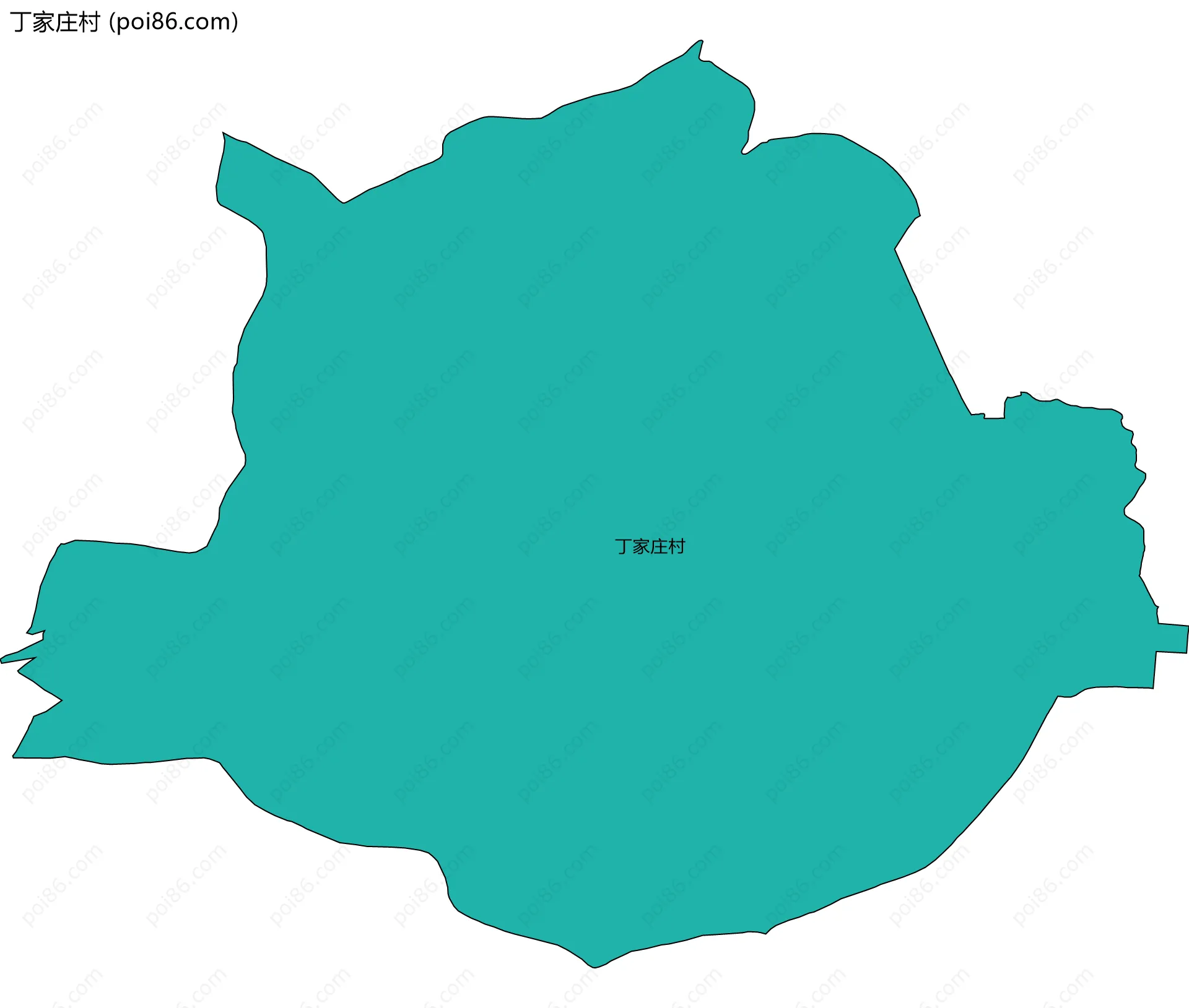 丁家庄村边界地图