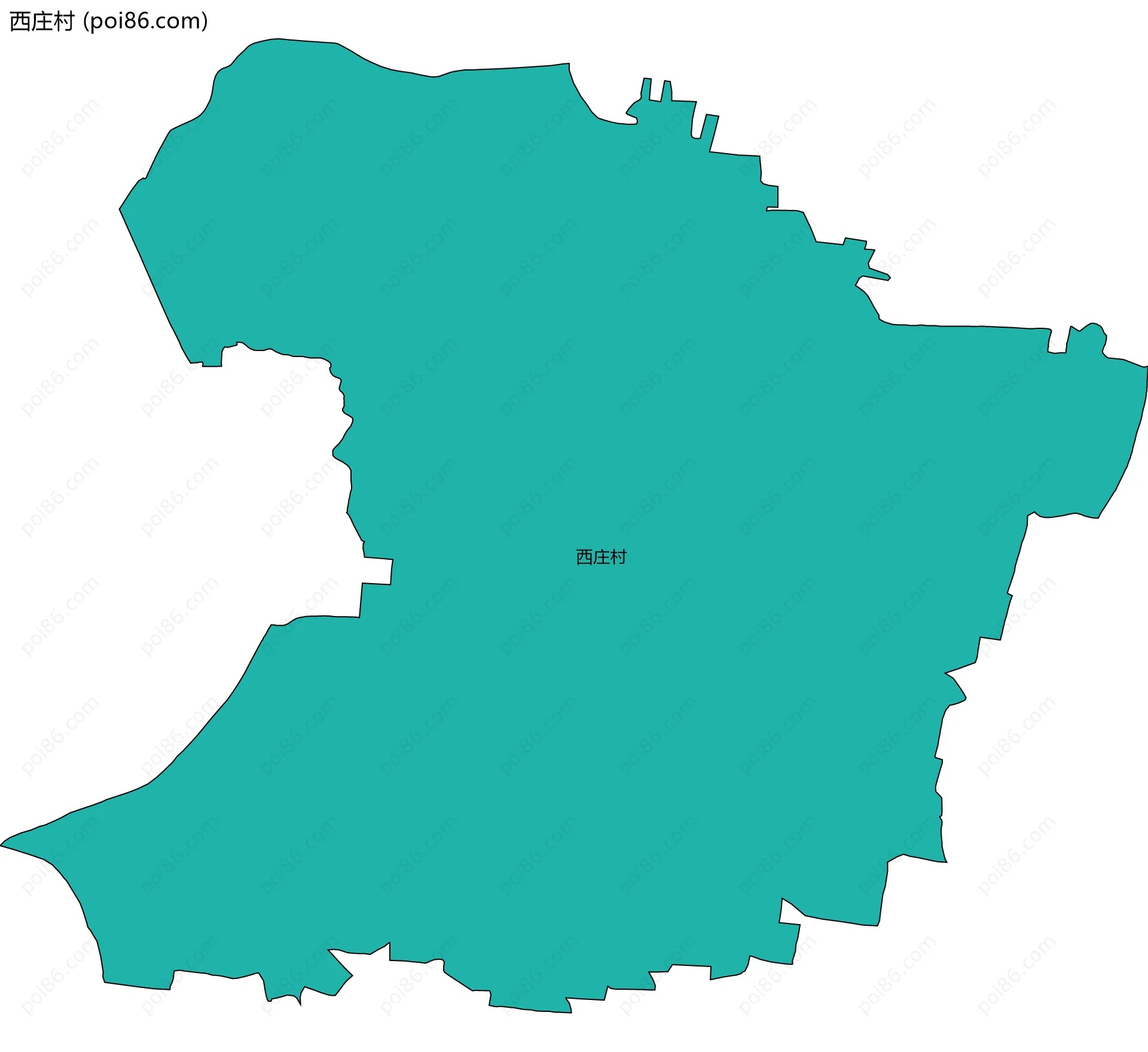 西庄村边界地图