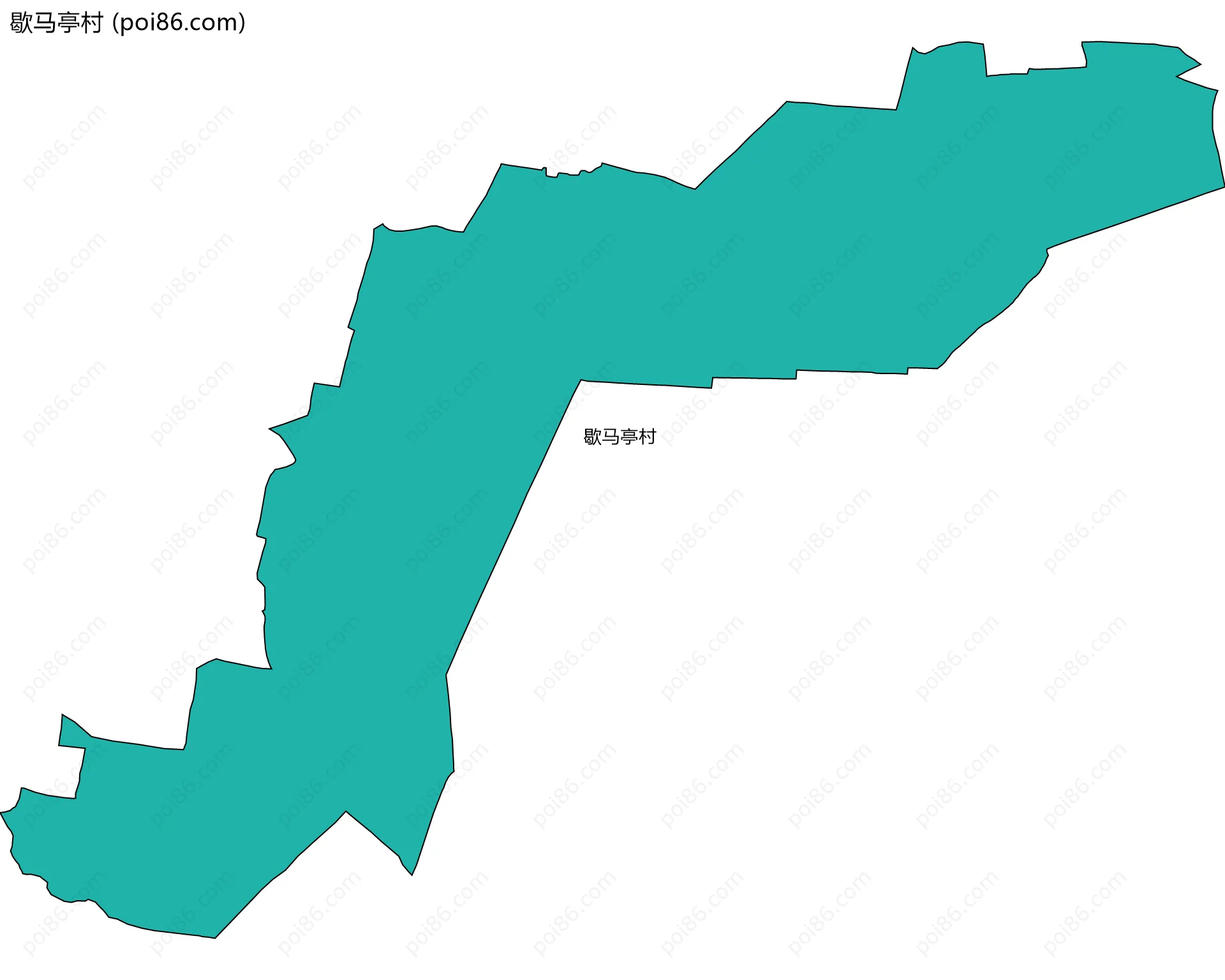 歇马亭村边界地图