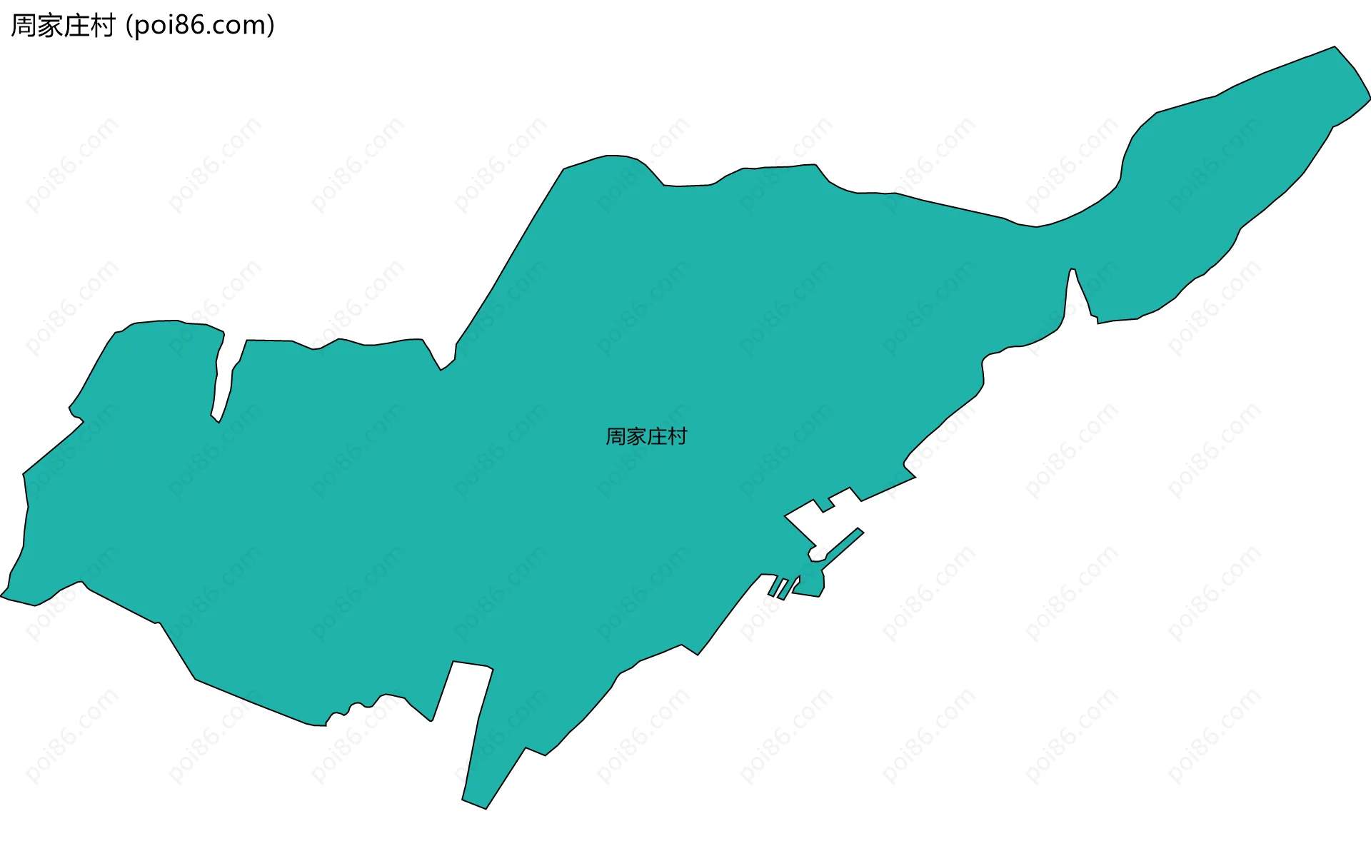 周家庄村边界地图