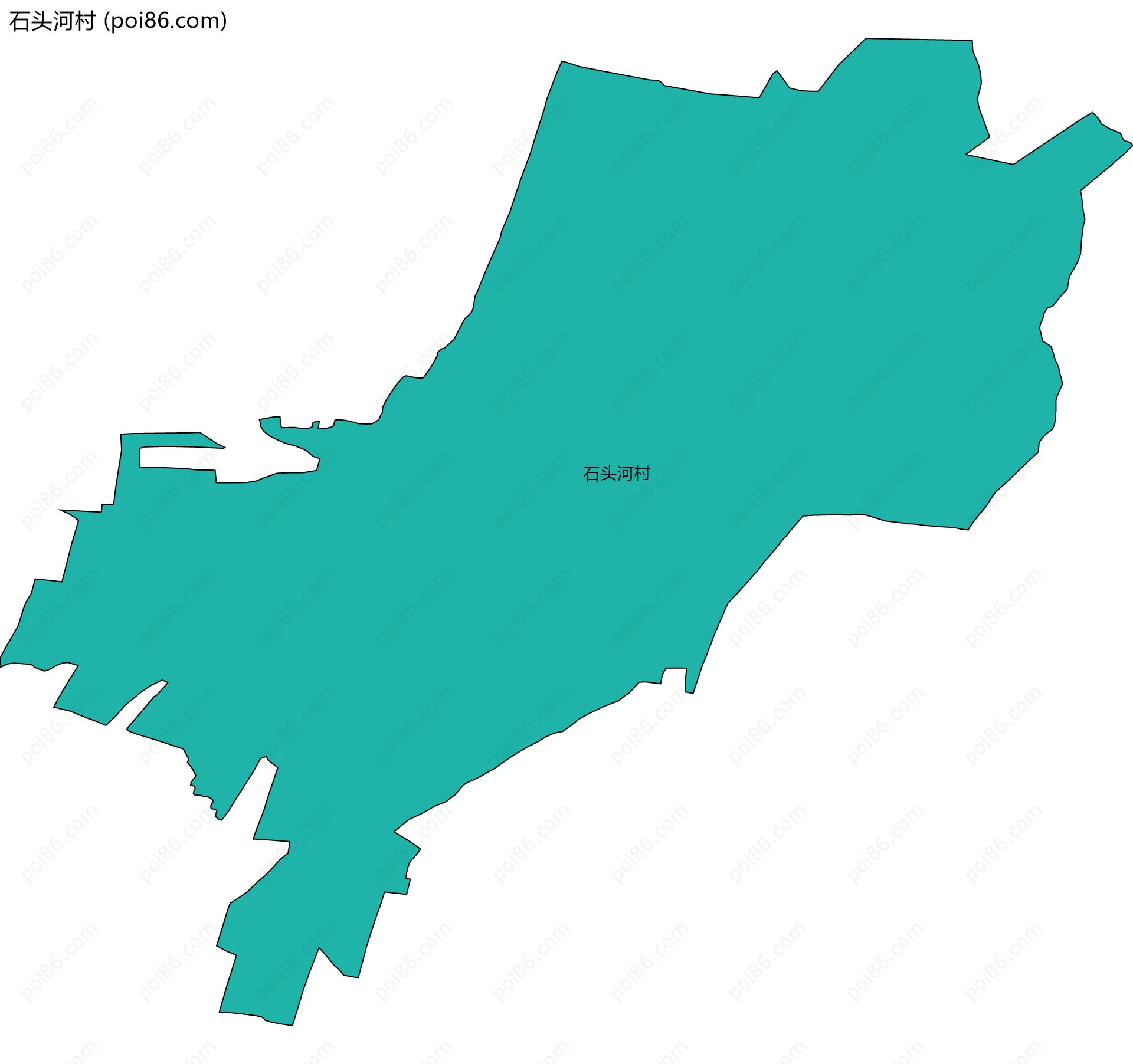 石头河村边界地图