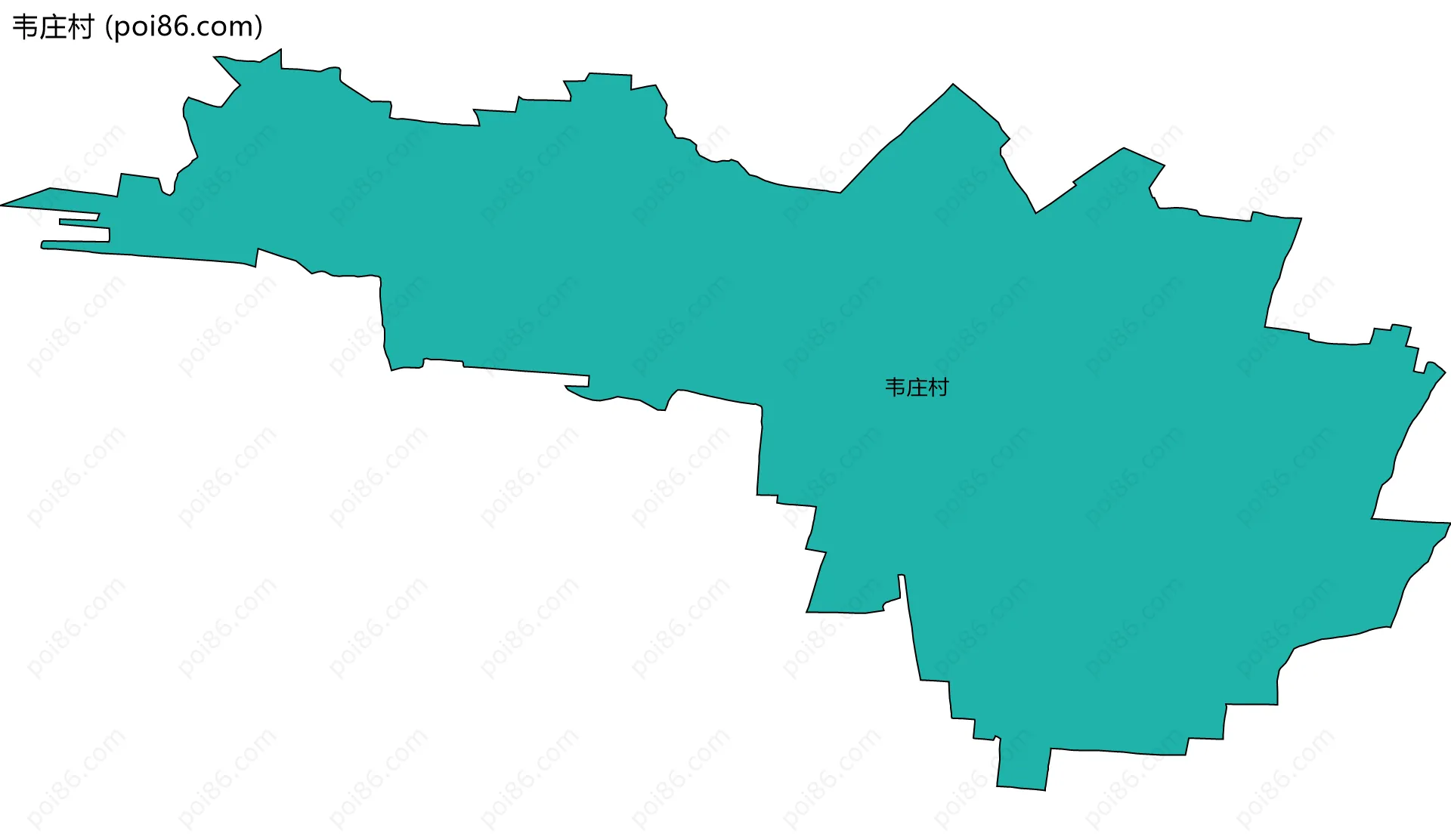 韦庄村边界地图