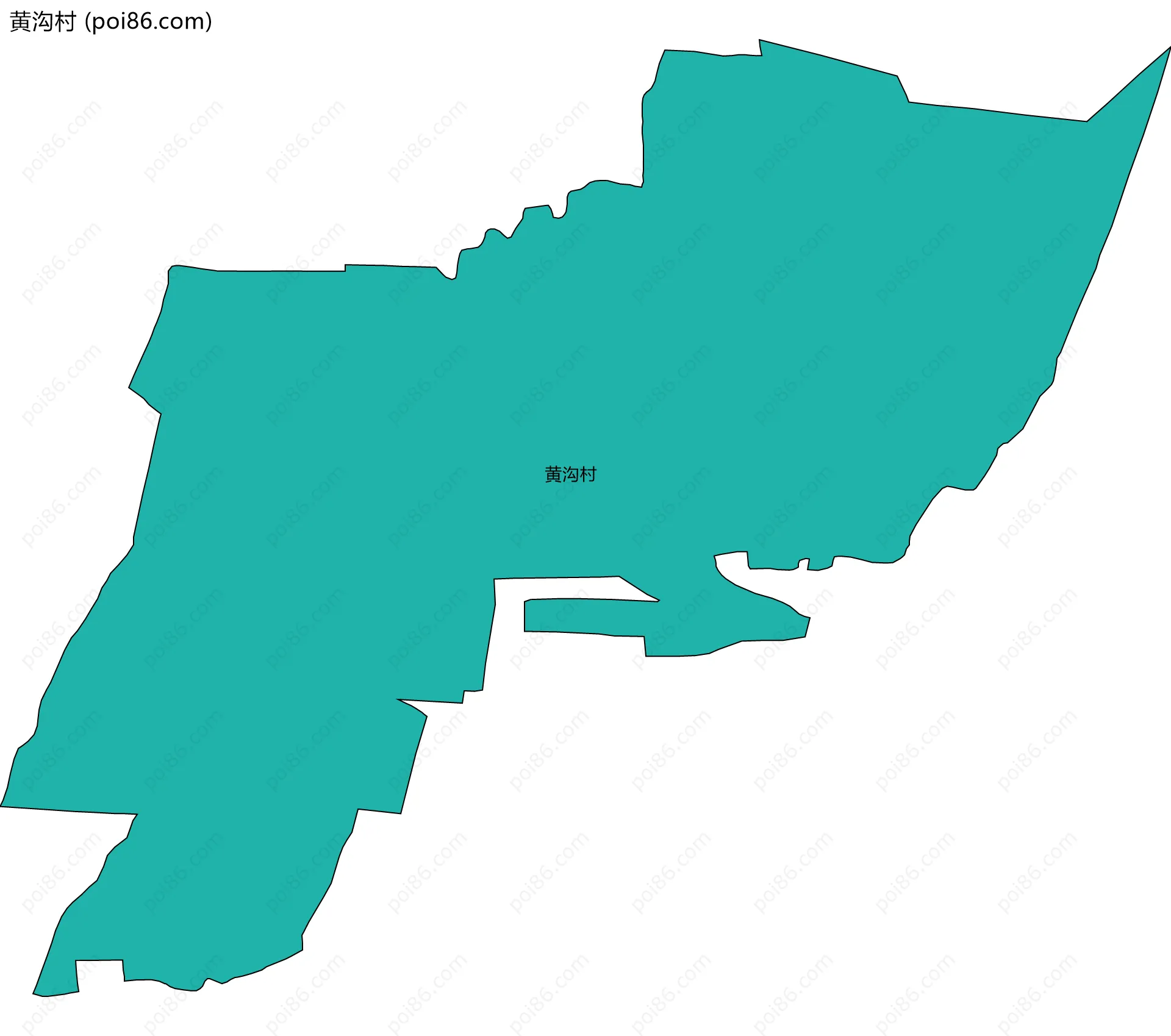 黄沟村边界地图