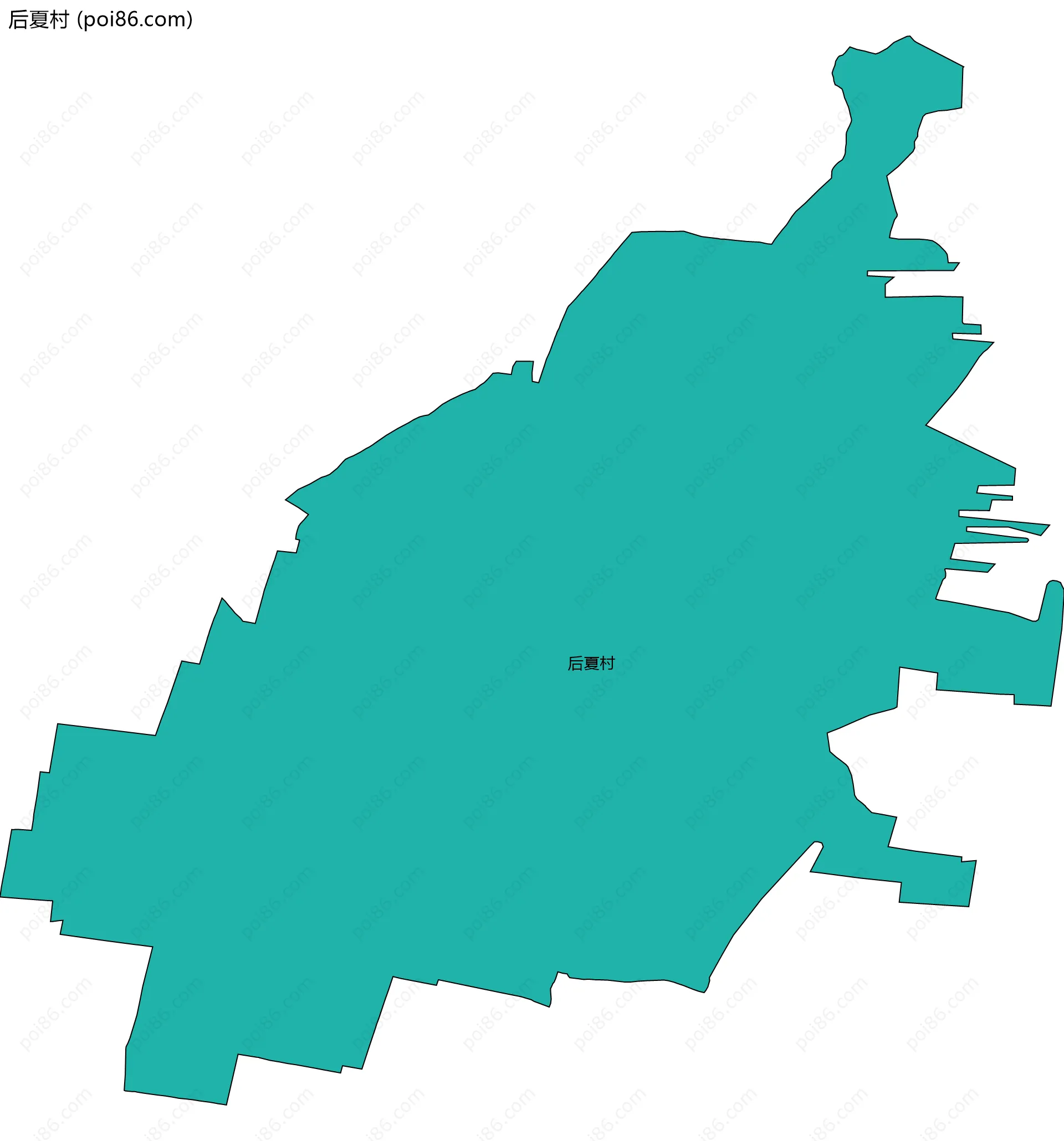 后夏村边界地图