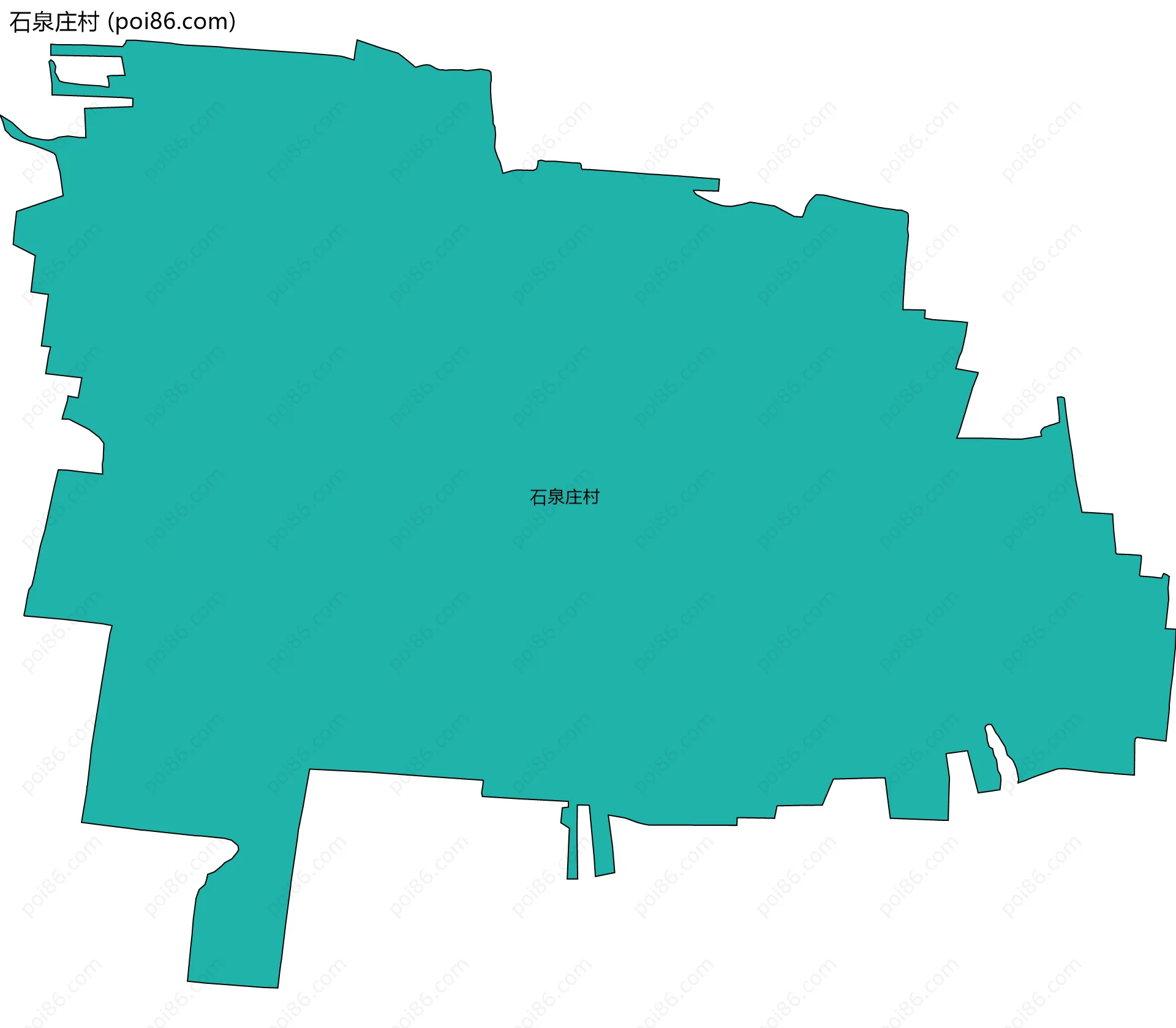 石泉庄村边界地图
