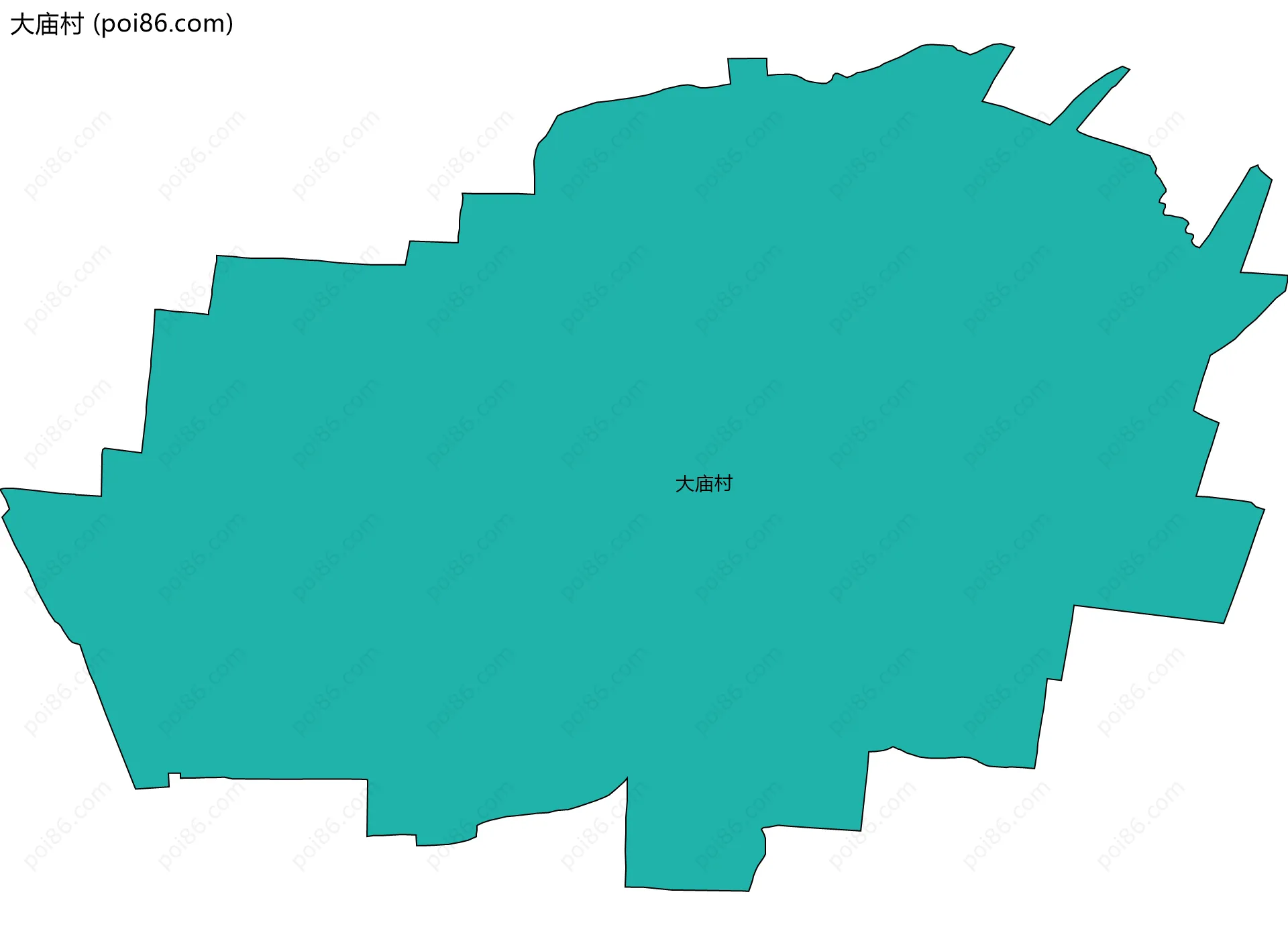 大庙村边界地图