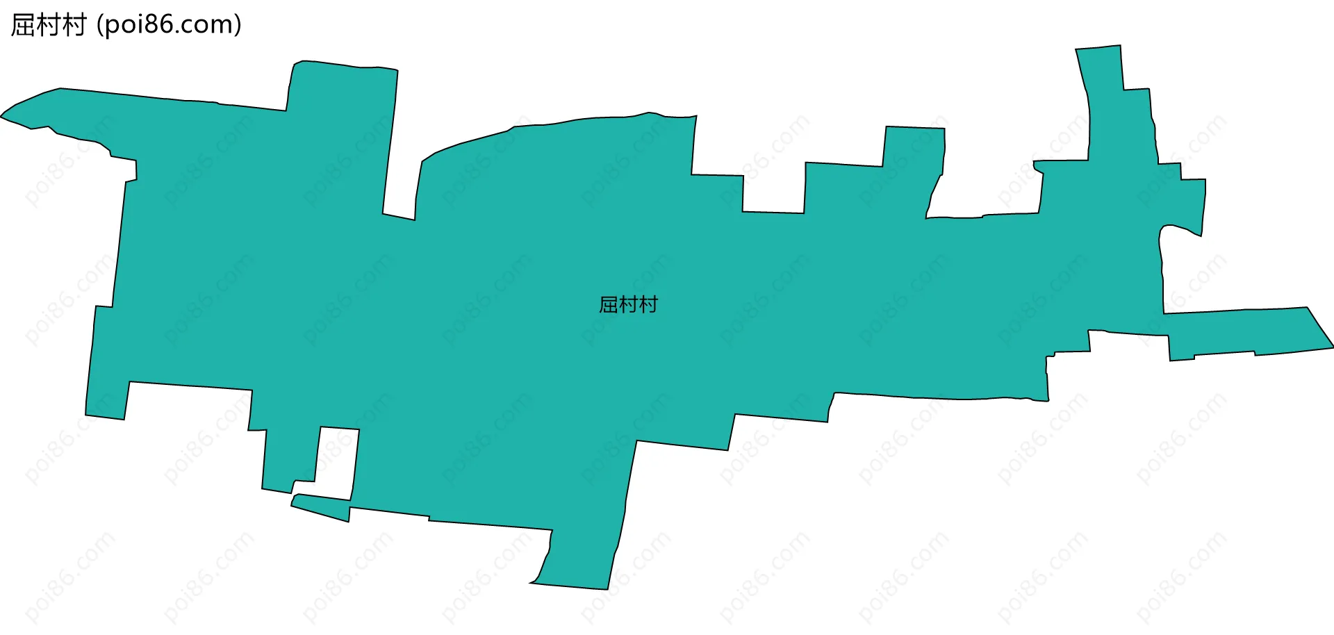 屈村村边界地图