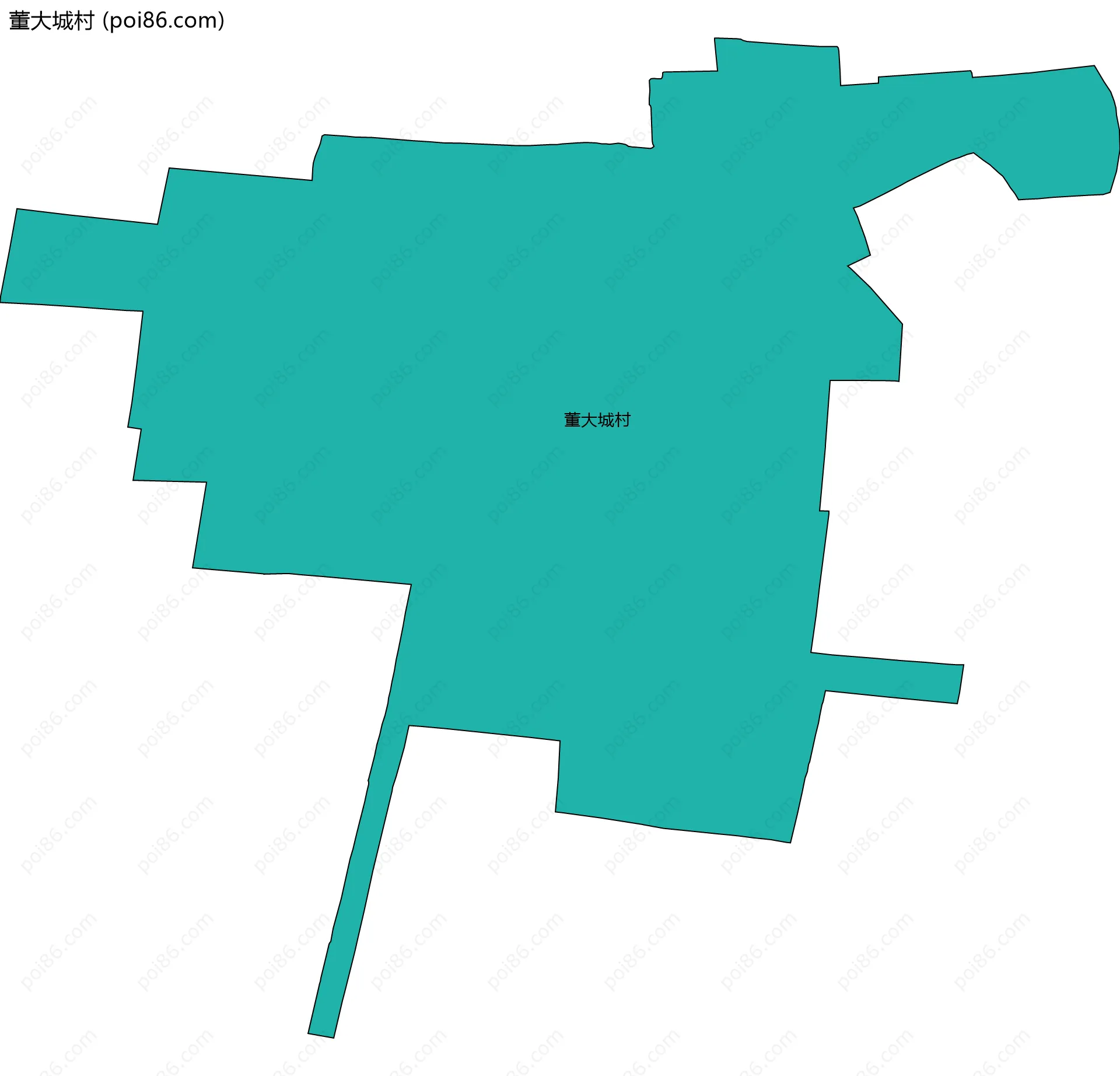 董大城村边界地图