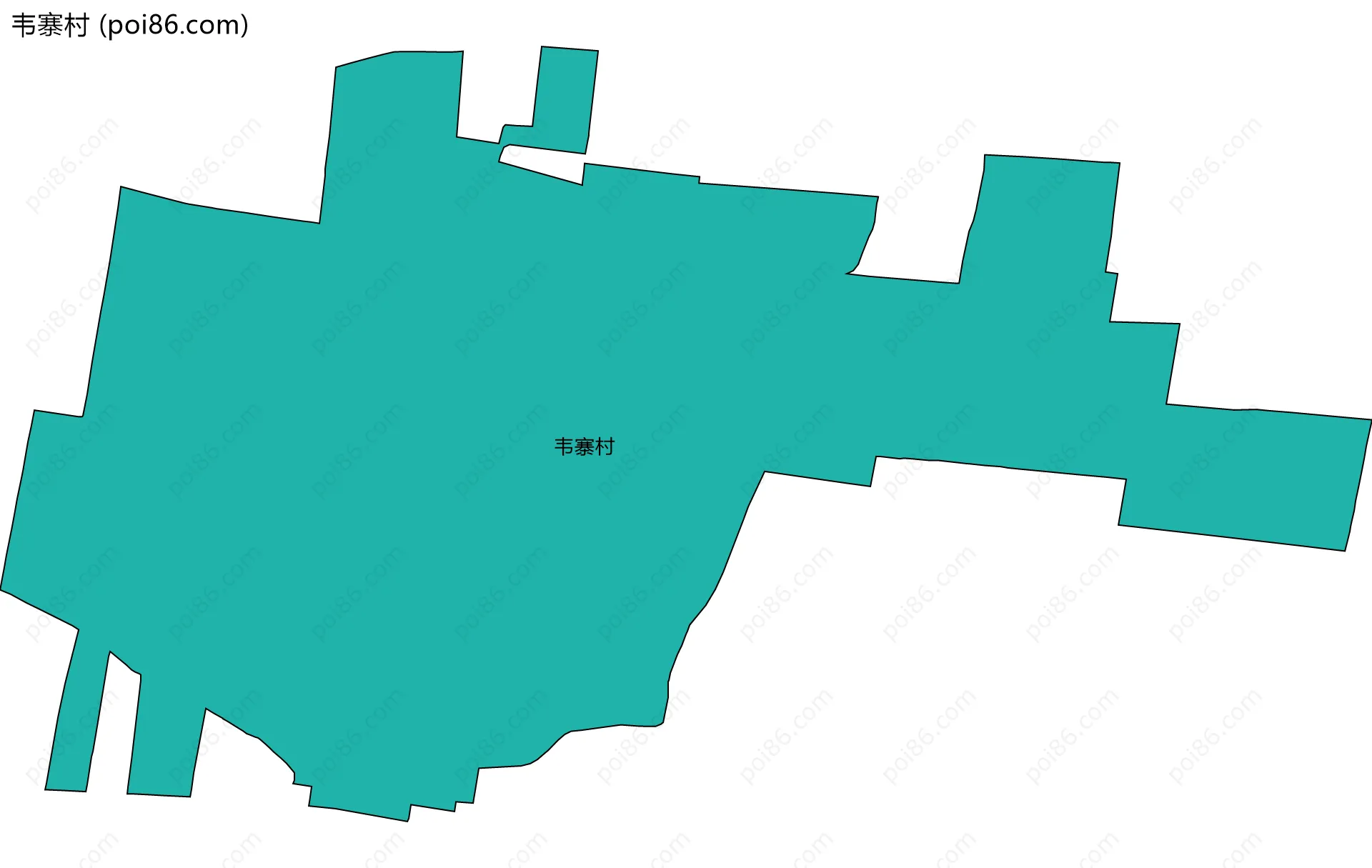 韦寨村边界地图