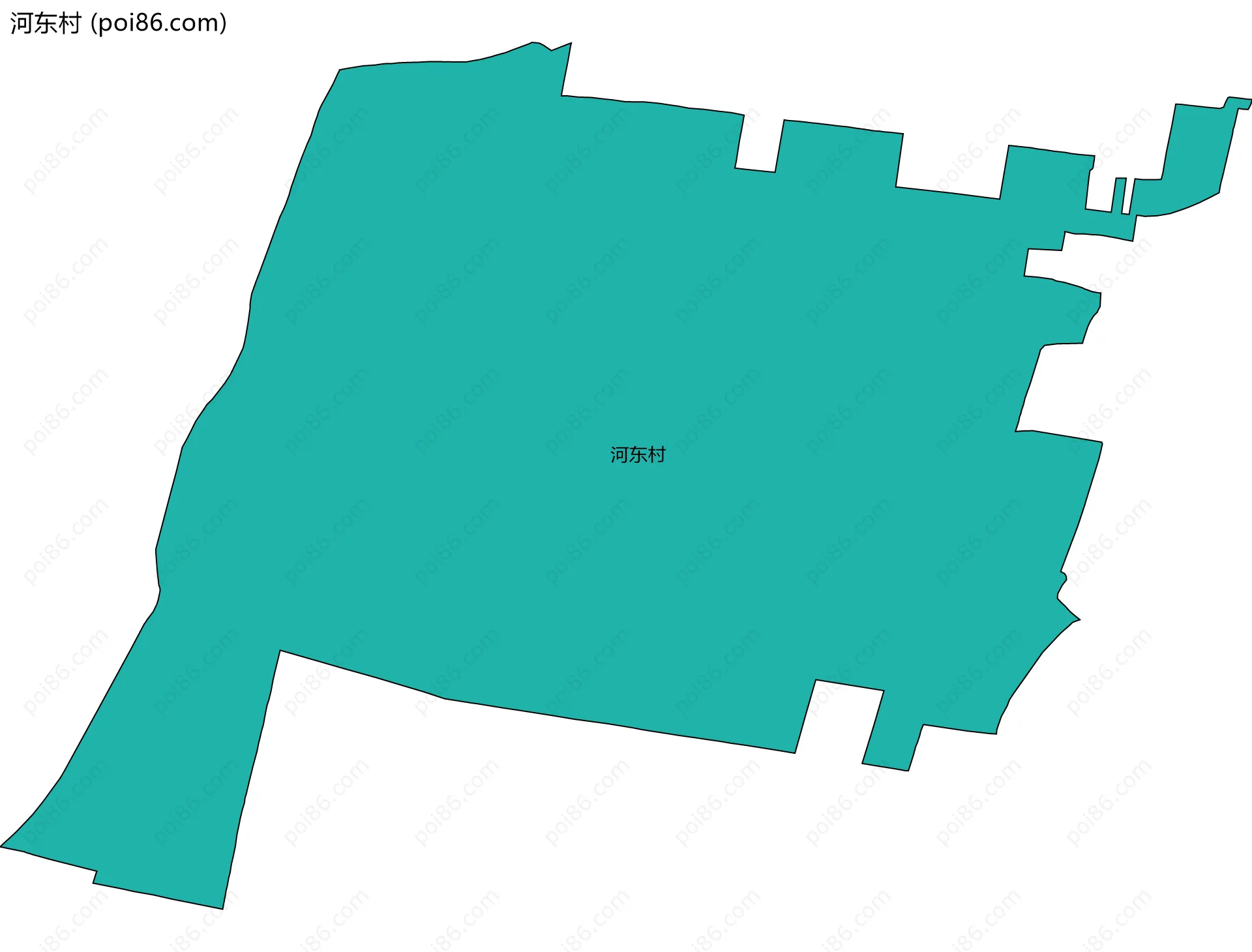 河东村边界地图